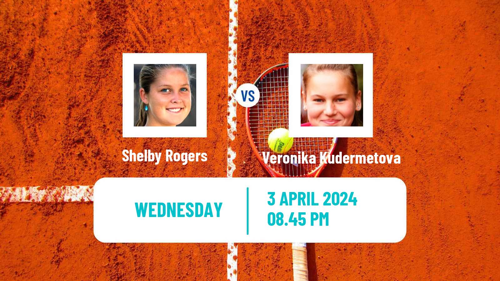 Tennis WTA Charleston Shelby Rogers - Veronika Kudermetova