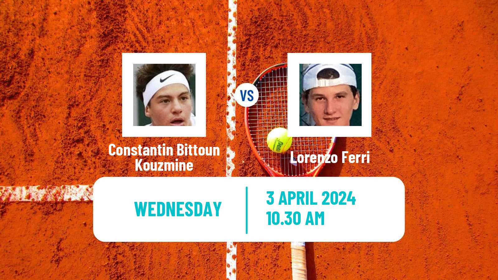 Tennis ITF M25 Hammamet 5 Men Constantin Bittoun Kouzmine - Lorenzo Ferri