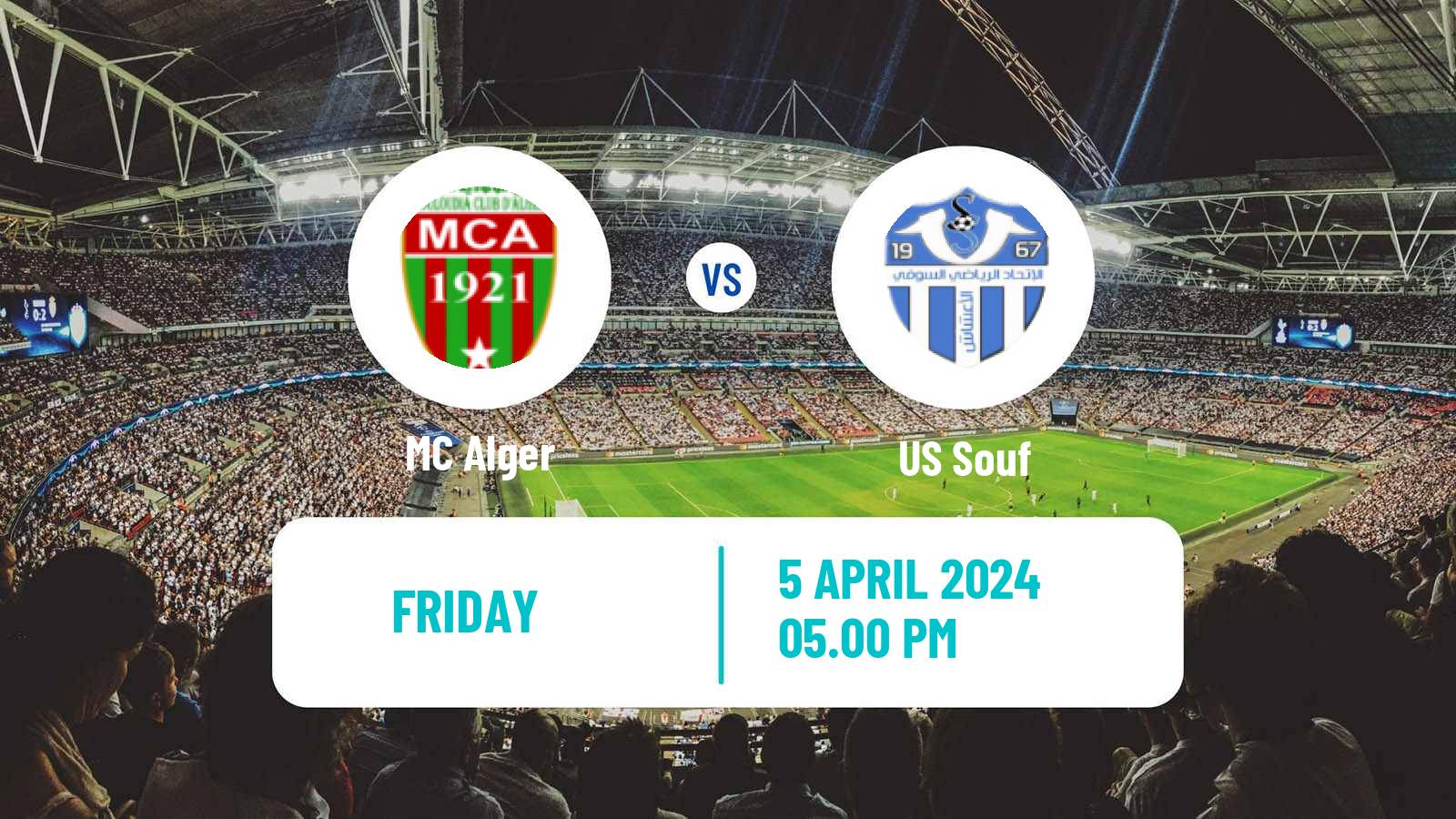 Soccer Algerian Ligue 1 MC Alger - Souf