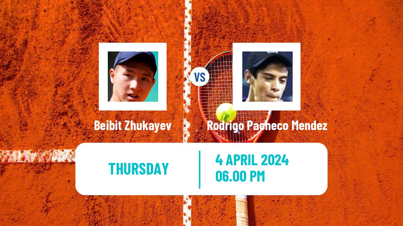 Tennis Mexico City Challenger Men Beibit Zhukayev - Rodrigo Pacheco Mendez