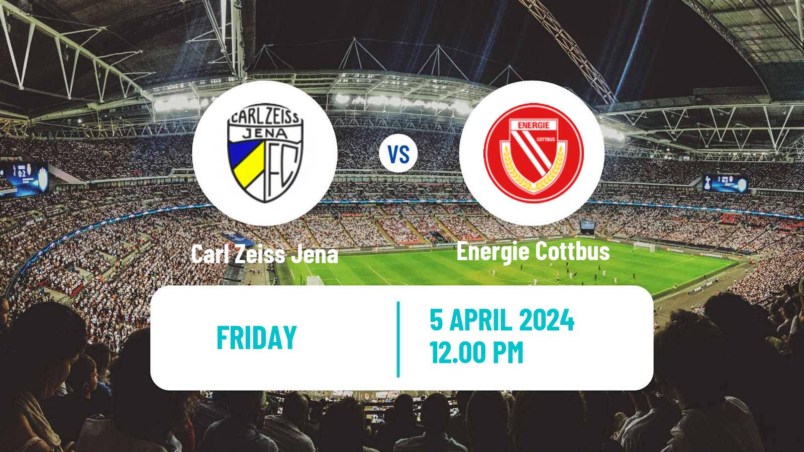 Soccer German Regionalliga Nordost Carl Zeiss Jena - Energie Cottbus