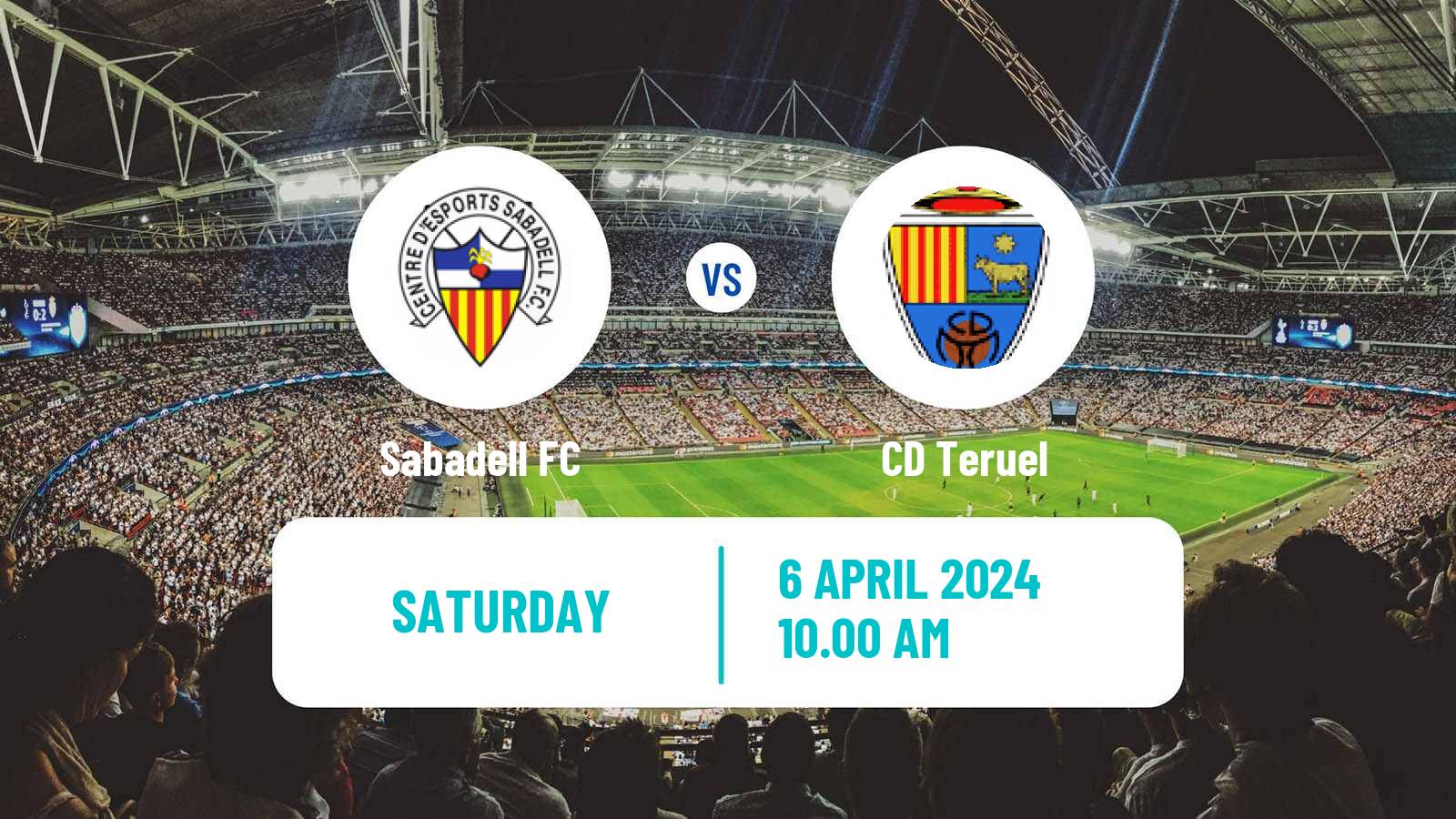 Football Spanish Primera RFEF Group 1 Sabadell - Teruel