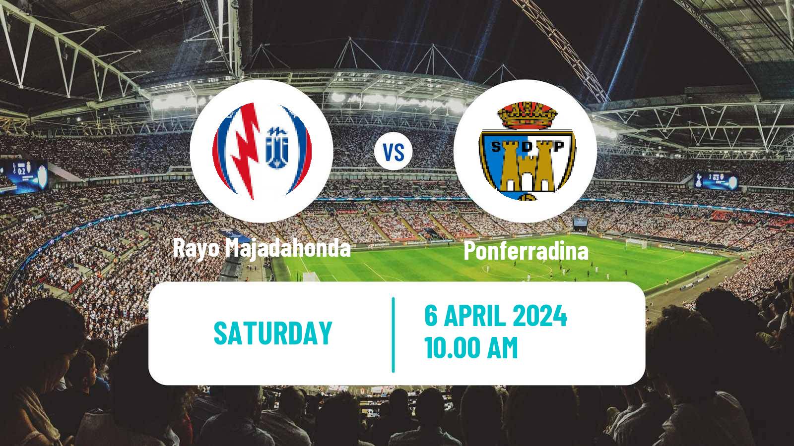 Football Spanish Primera RFEF Group 1 Rayo Majadahonda - Ponferradina