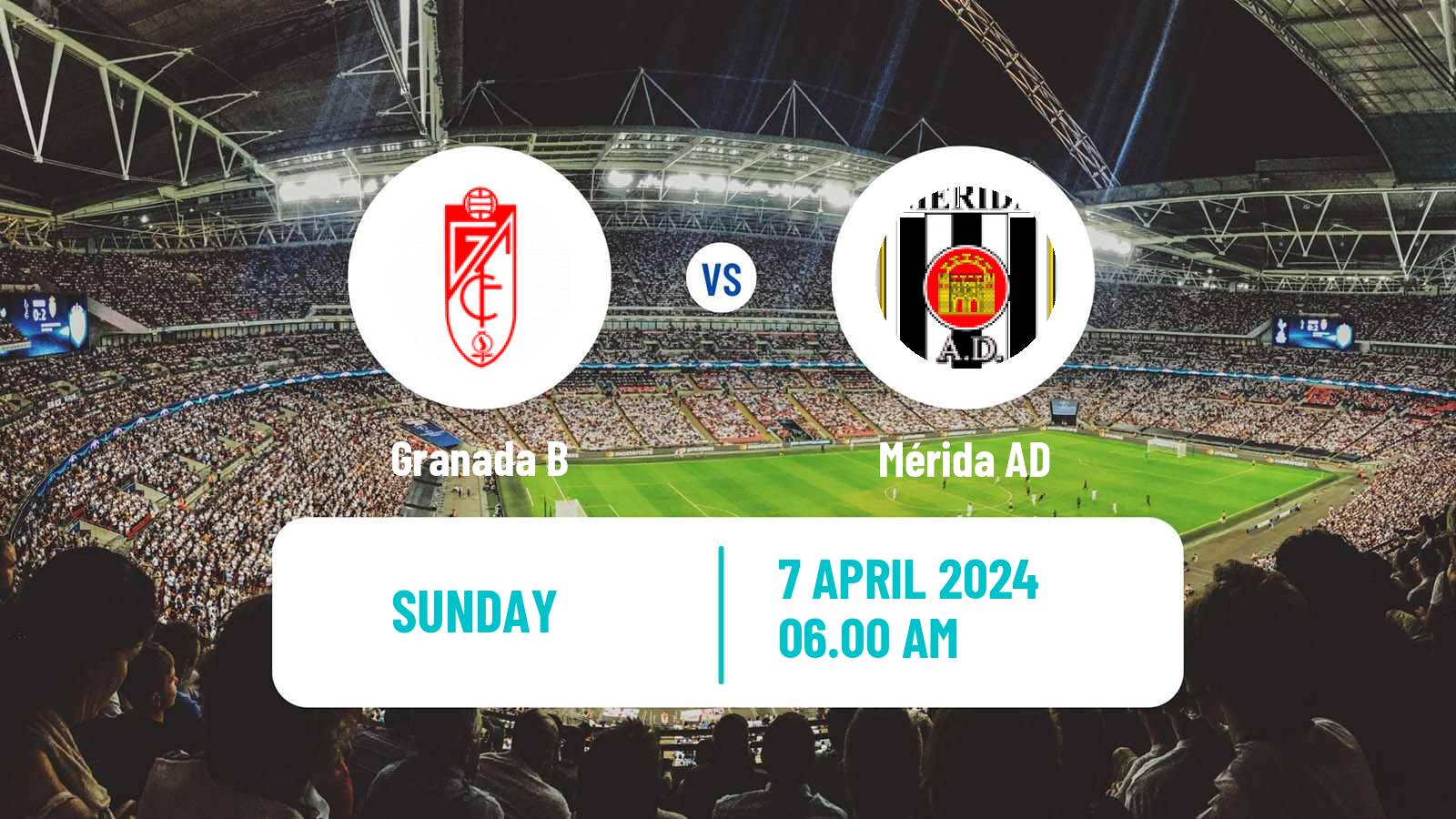 Soccer Spanish Primera RFEF Group 2 Granada B - Mérida AD