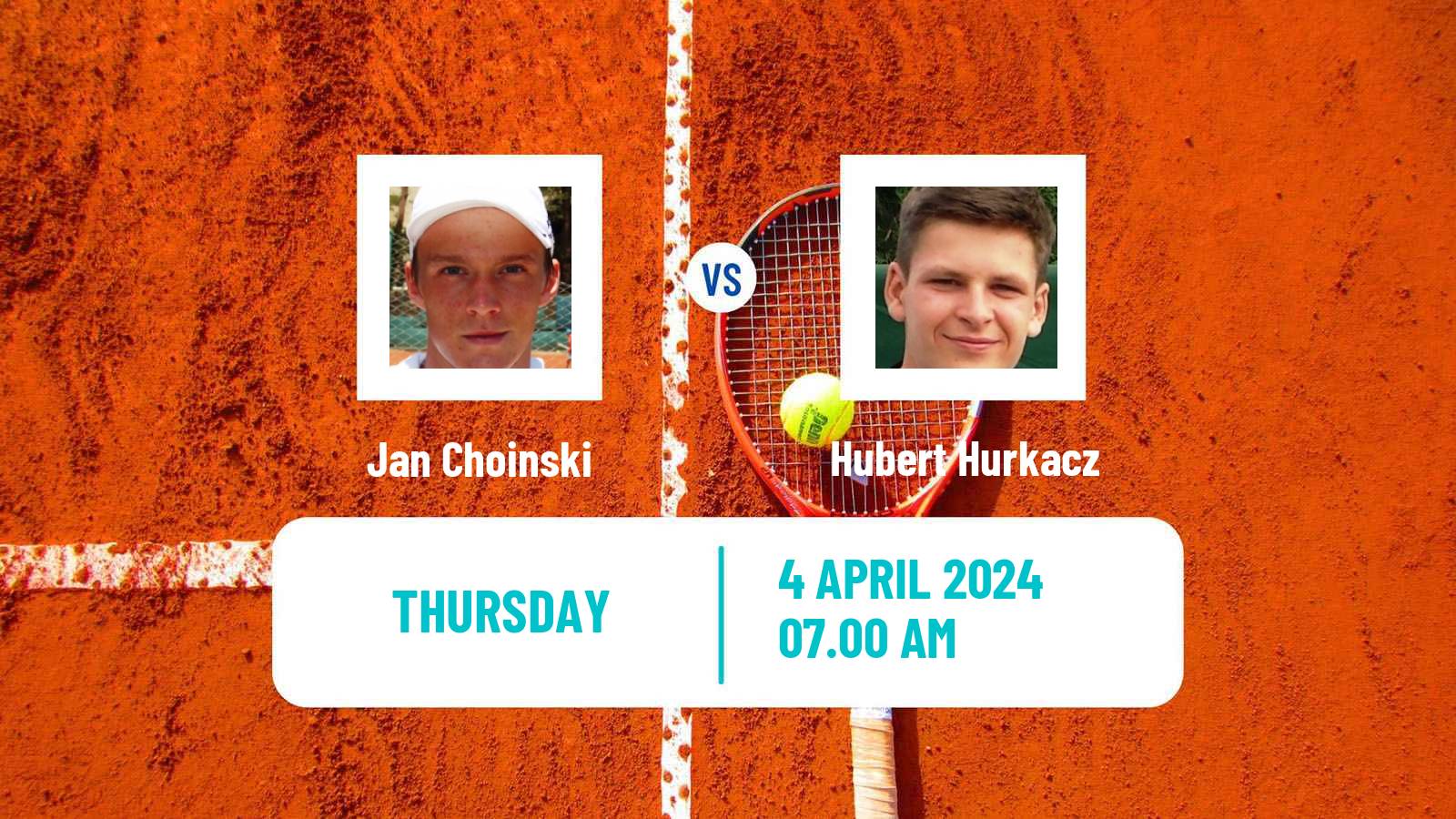 Tennis ATP Estoril Jan Choinski - Hubert Hurkacz
