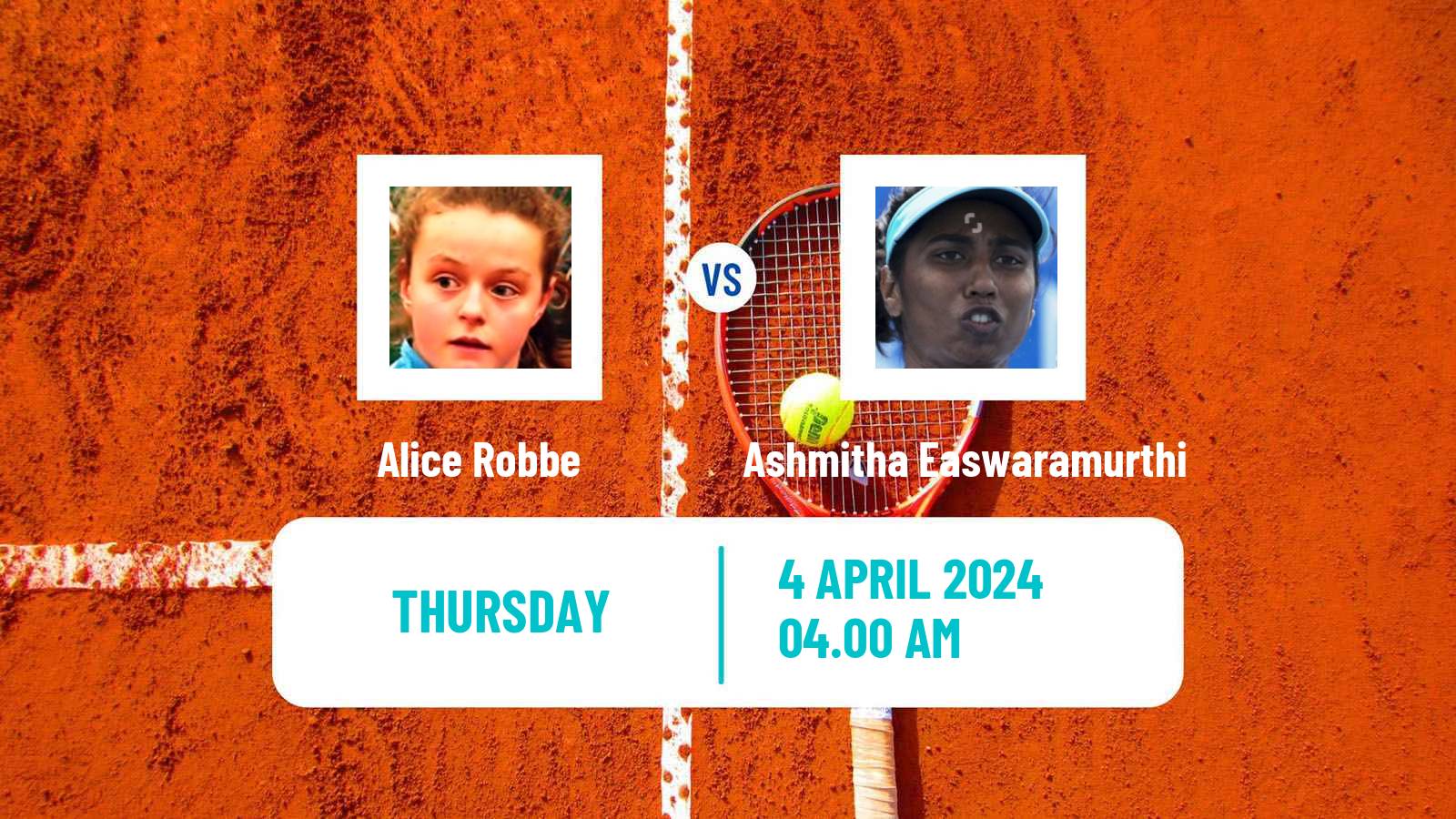 Tennis ITF W35 Bujumbura Women Alice Robbe - Ashmitha Easwaramurthi