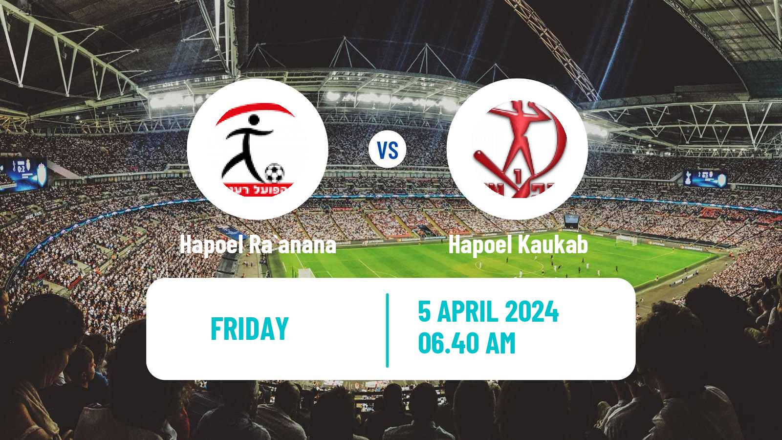Soccer Israeli Liga Alef North Hapoel Ra`anana - Hapoel Kaukab