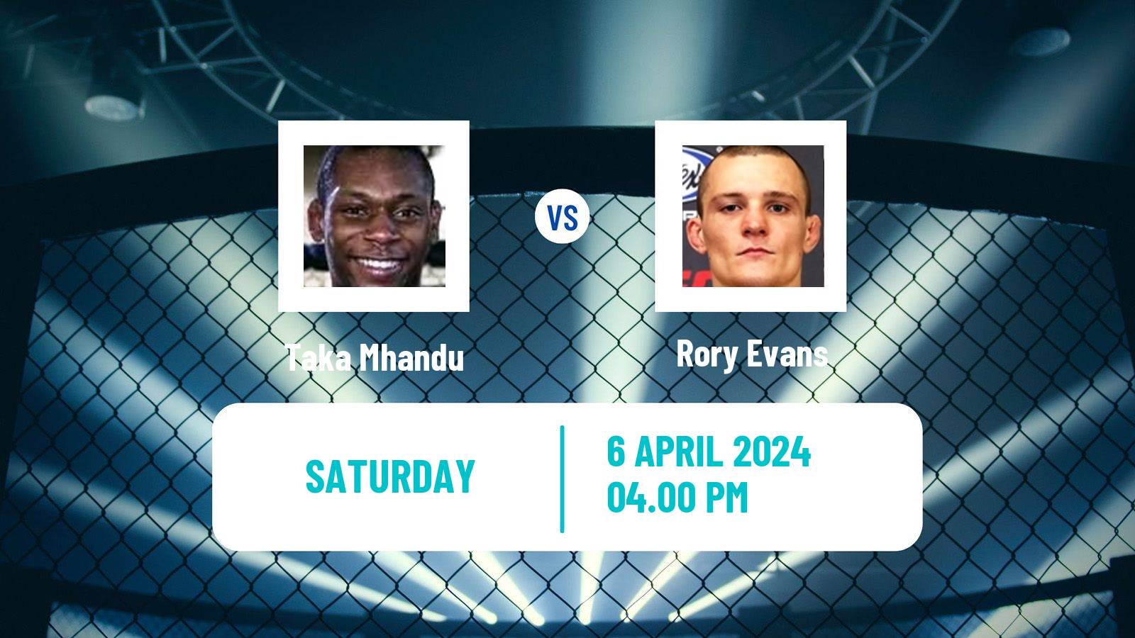 MMA Bantamweight Cage Warriors Men Taka Mhandu - Rory Evans