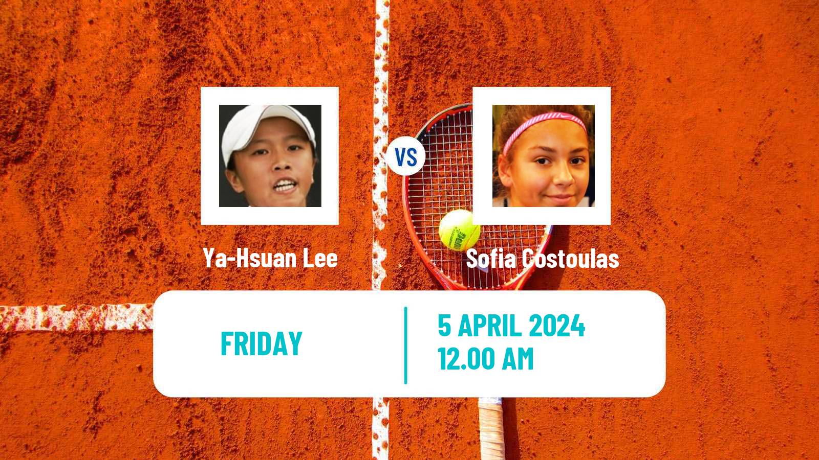 Tennis ITF W50 Kashiwa Women Ya-Hsuan Lee - Sofia Costoulas