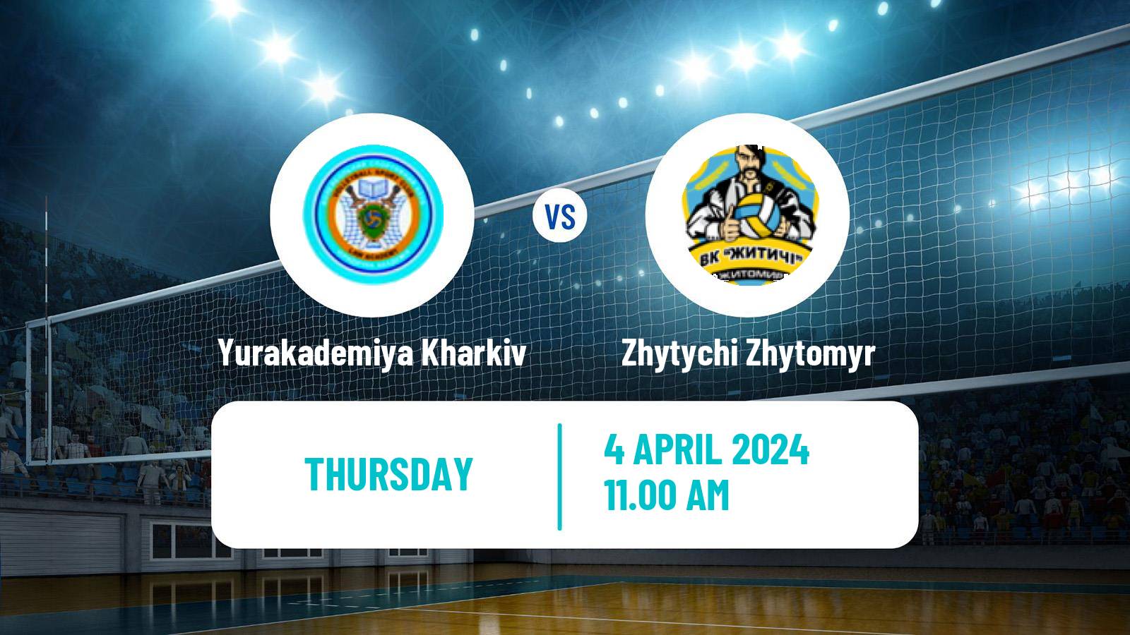 Volleyball Ukrainian Super League Volleyball Yurakademiya Kharkiv - Zhytychi Zhytomyr