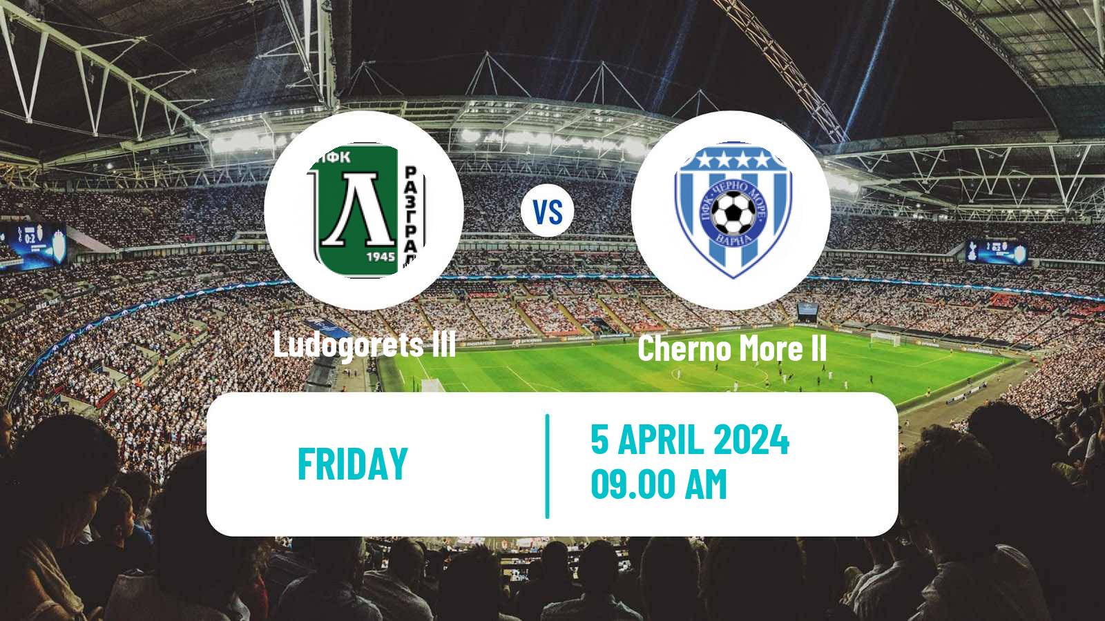 Soccer Bulgarian Third League - North-East Ludogorets III - Cherno More II
