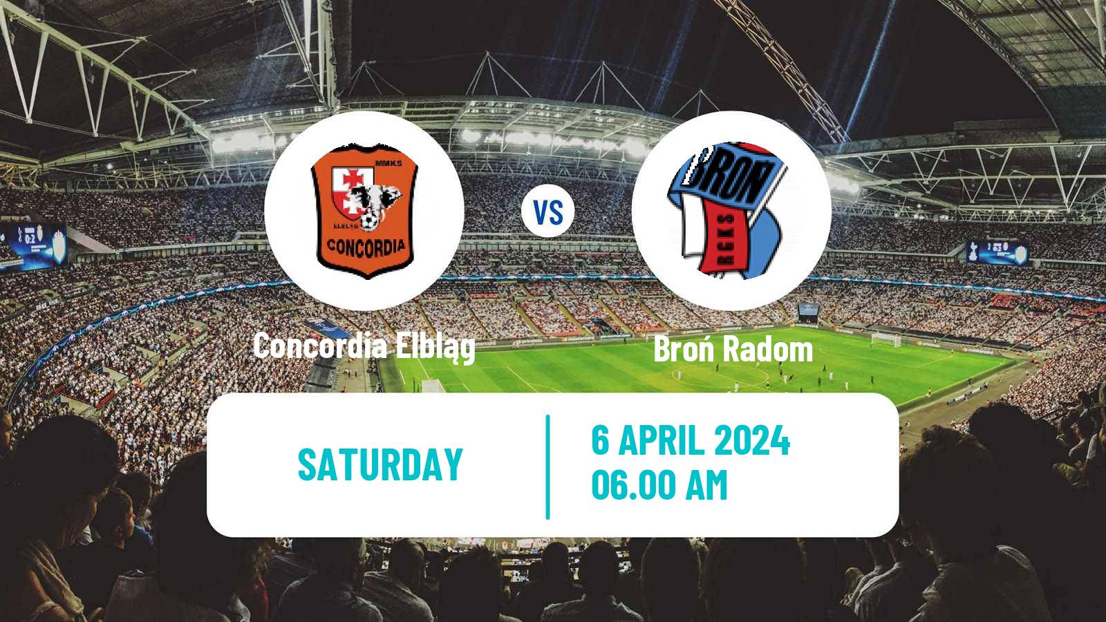 Soccer Polish Division 3 - Group I Concordia Elbląg - Broń Radom