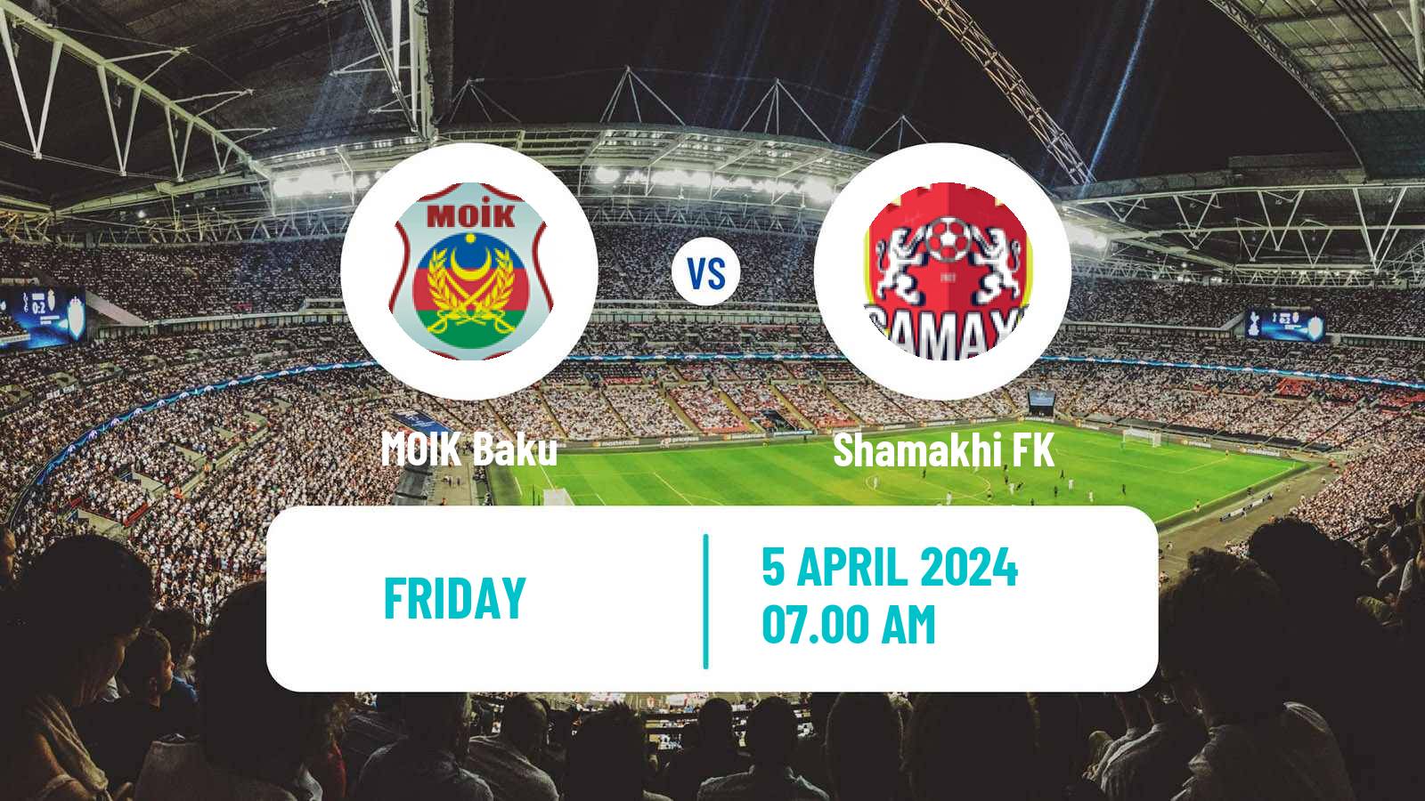 Soccer Azerbaijan First Division MOIK Baku - Shamakhi