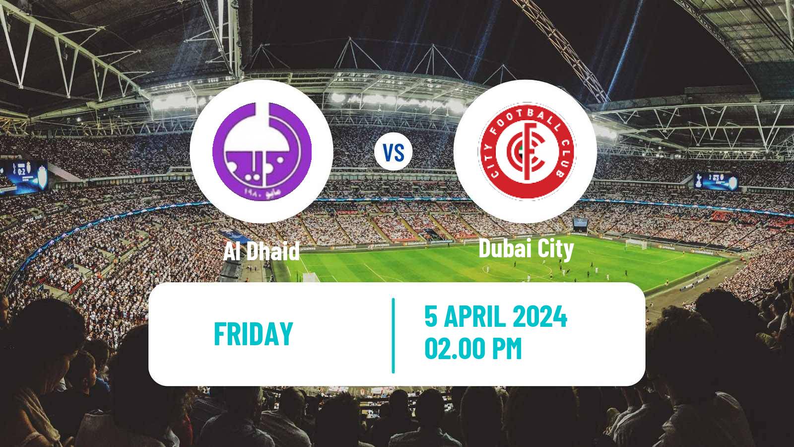 Soccer UAE Division 1 Al Dhaid - Dubai City