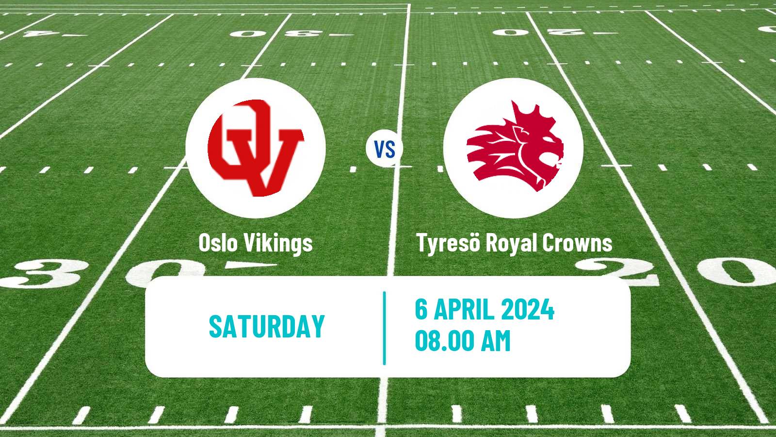 American football Swedish Superserien American Football Oslo Vikings - Tyresö Royal Crowns