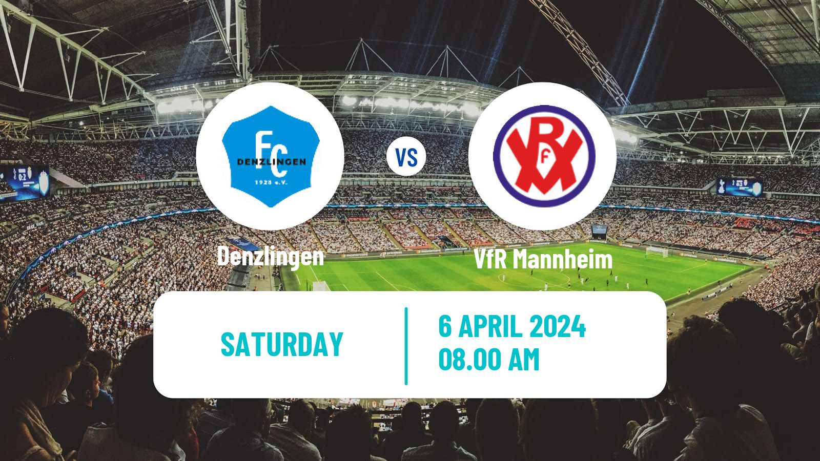 Soccer German Oberliga Baden-Württemberg Denzlingen - VfR Mannheim