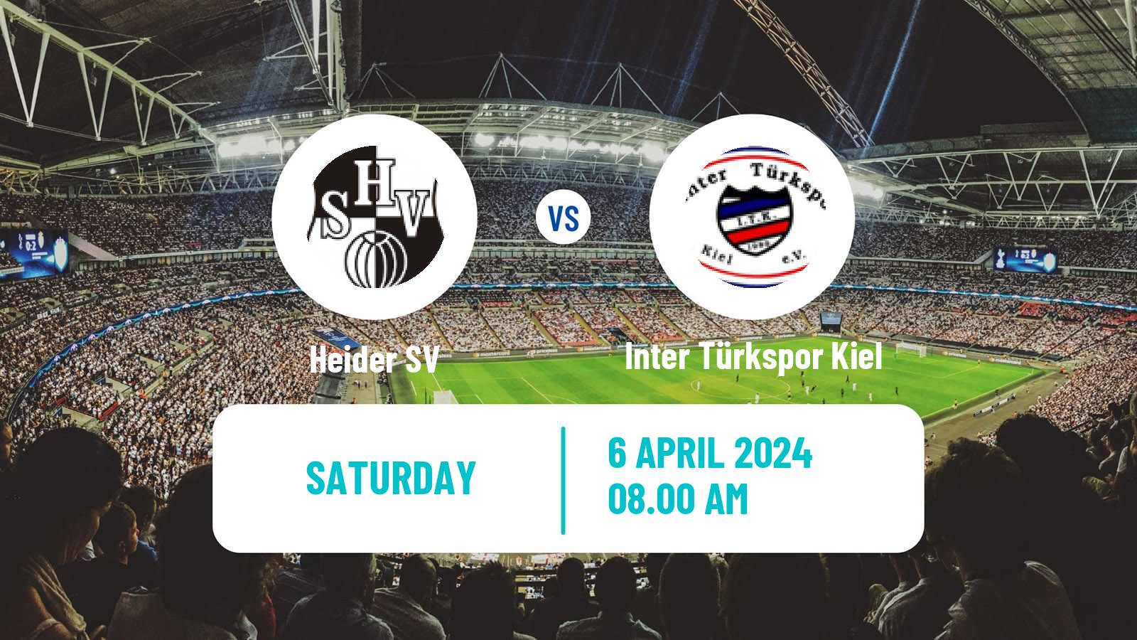 Soccer German Oberliga Schleswig-Holstein Heider SV - Inter Türkspor Kiel