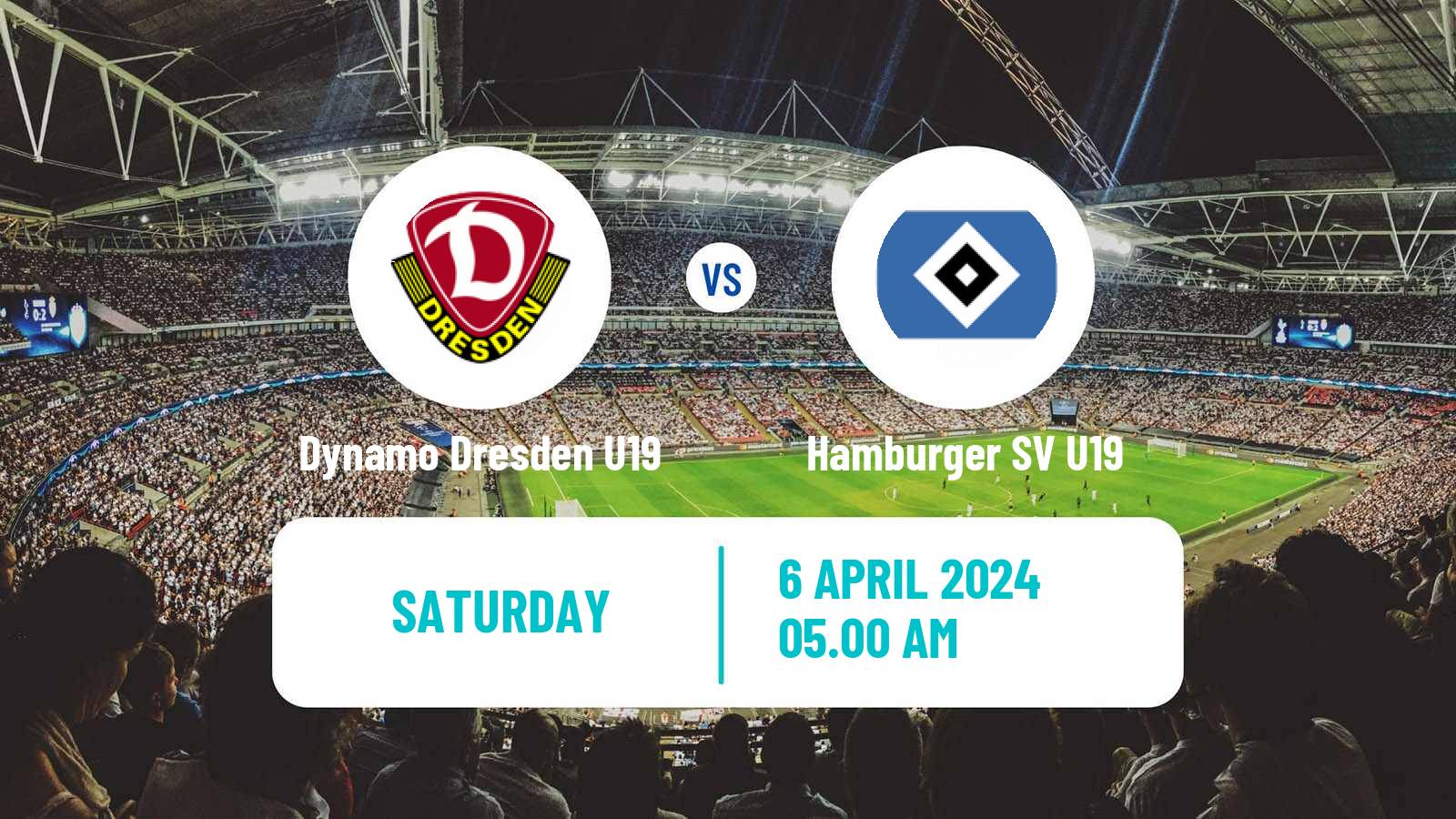 Soccer German Junioren Bundesliga North Dynamo Dresden U19 - Hamburger SV U19