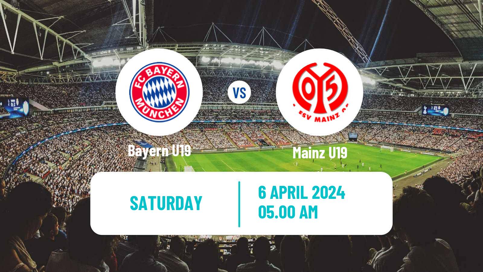 Soccer German Junioren Bundesliga South Bayern U19 - Mainz U19