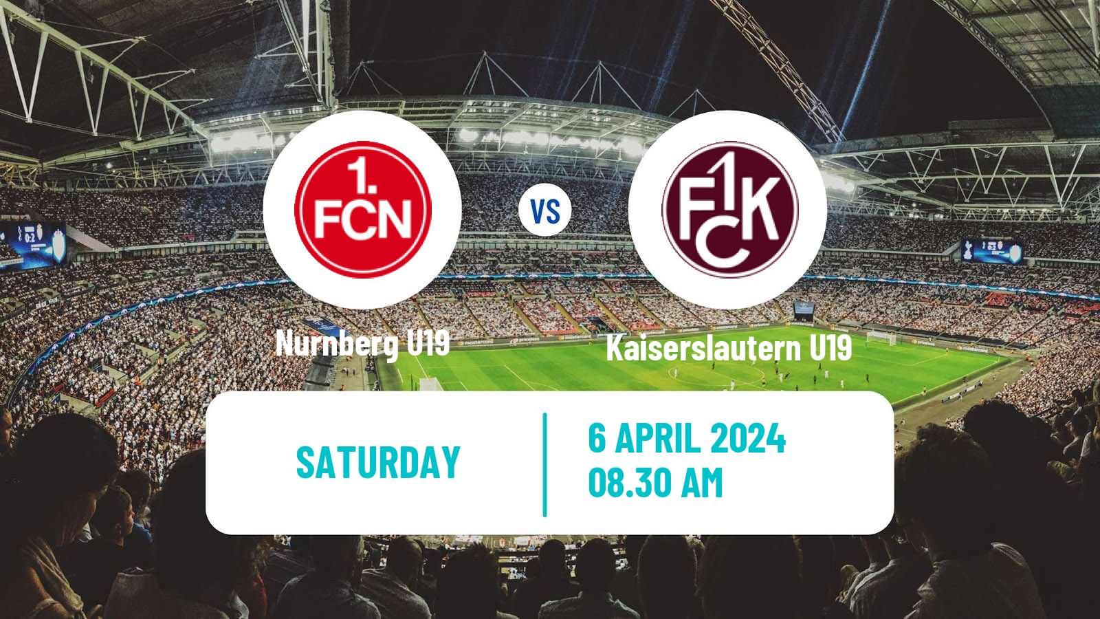 Football German Junioren Bundesliga South Nurnberg U19 - Kaiserslautern U19