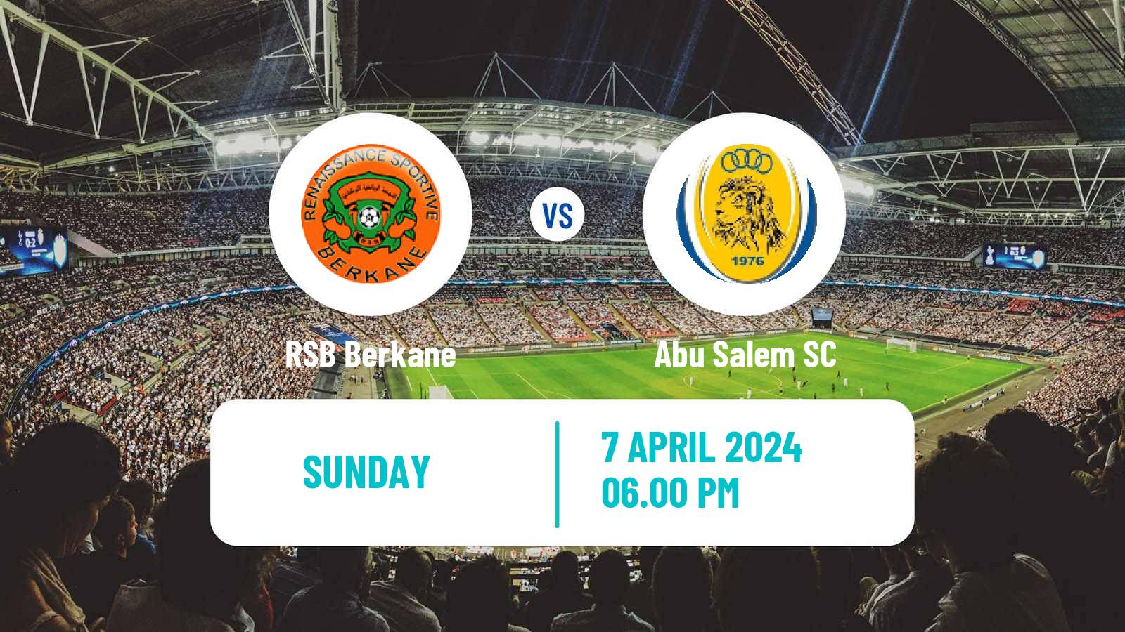 Soccer CAF Confederation Cup Berkane - Abu Salem