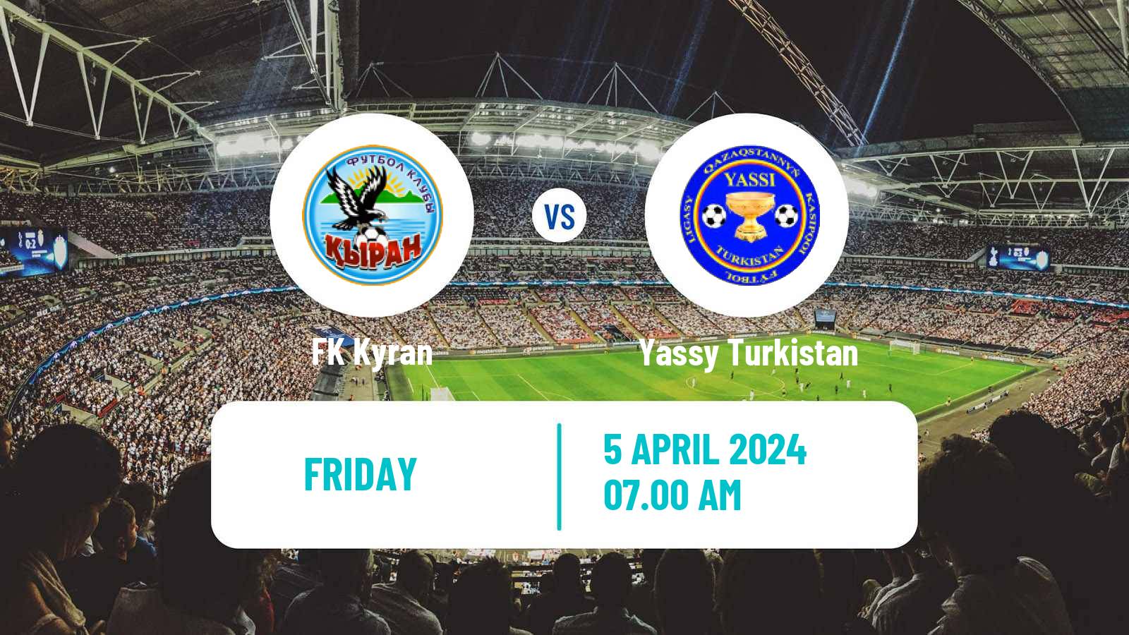 Soccer Kazakh First Division Kyran - Turkistan