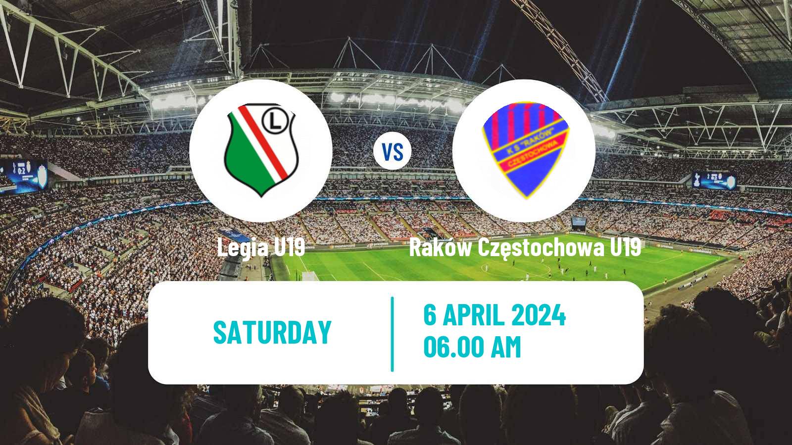 Soccer Polish Central Youth League Legia U19 - Raków Częstochowa U19