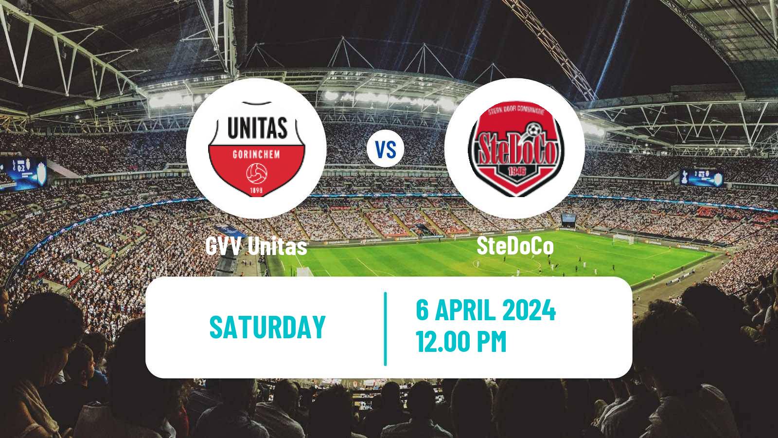 Soccer Dutch Derde Divisie GVV Unitas - SteDoCo