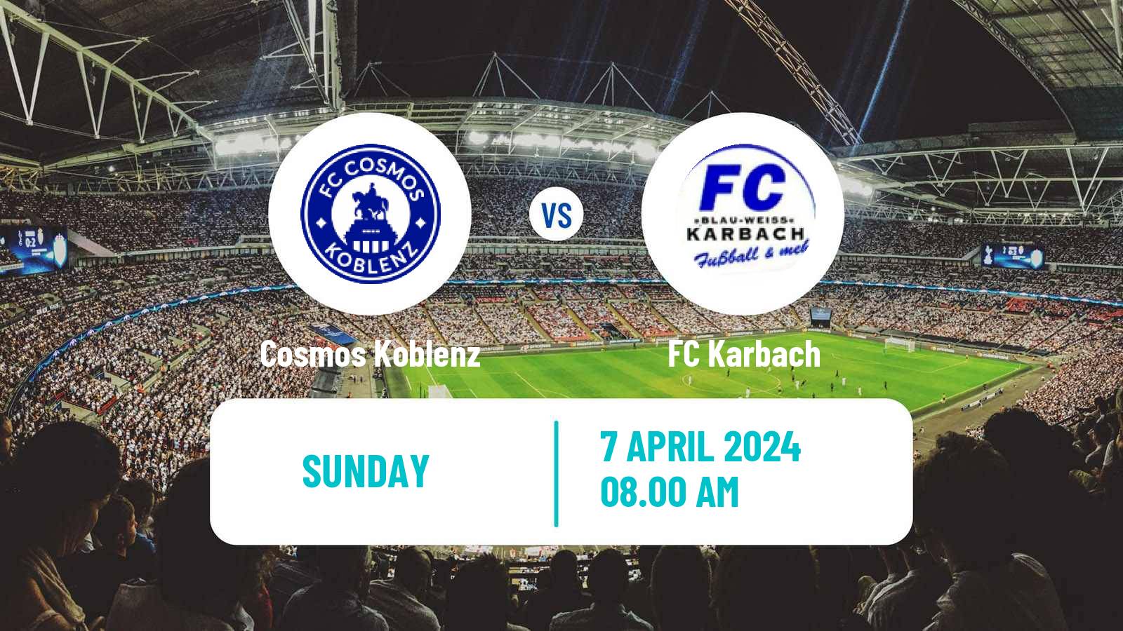 Soccer German Oberliga Rheinland-Pfalz/Saar Cosmos Koblenz - Karbach