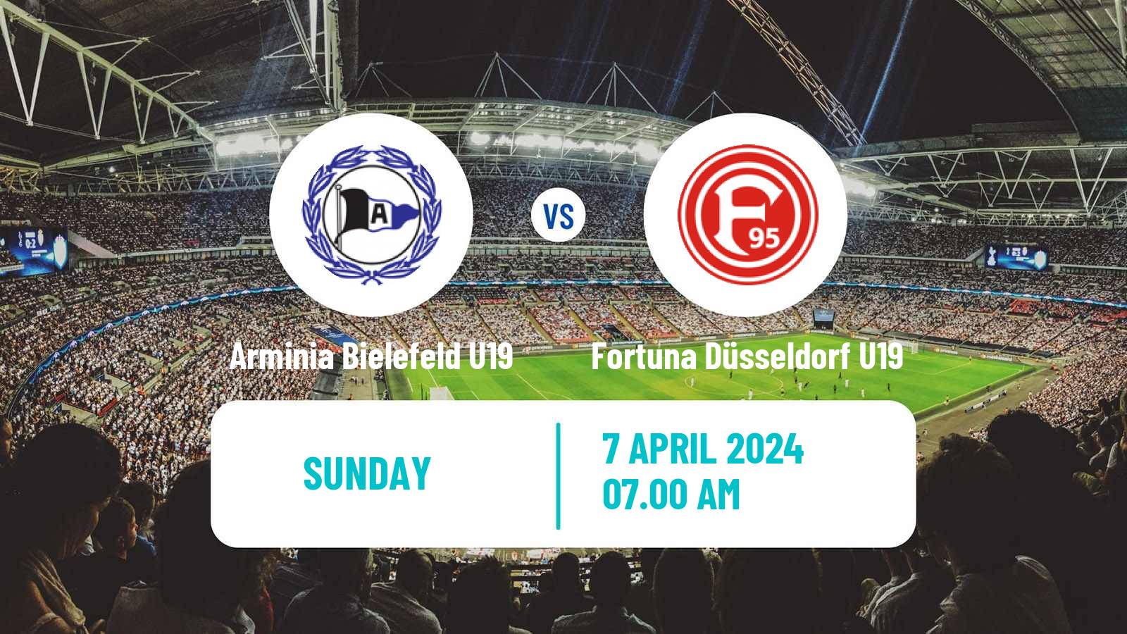 Soccer German Junioren Bundesliga West Arminia Bielefeld U19 - Fortuna Düsseldorf U19