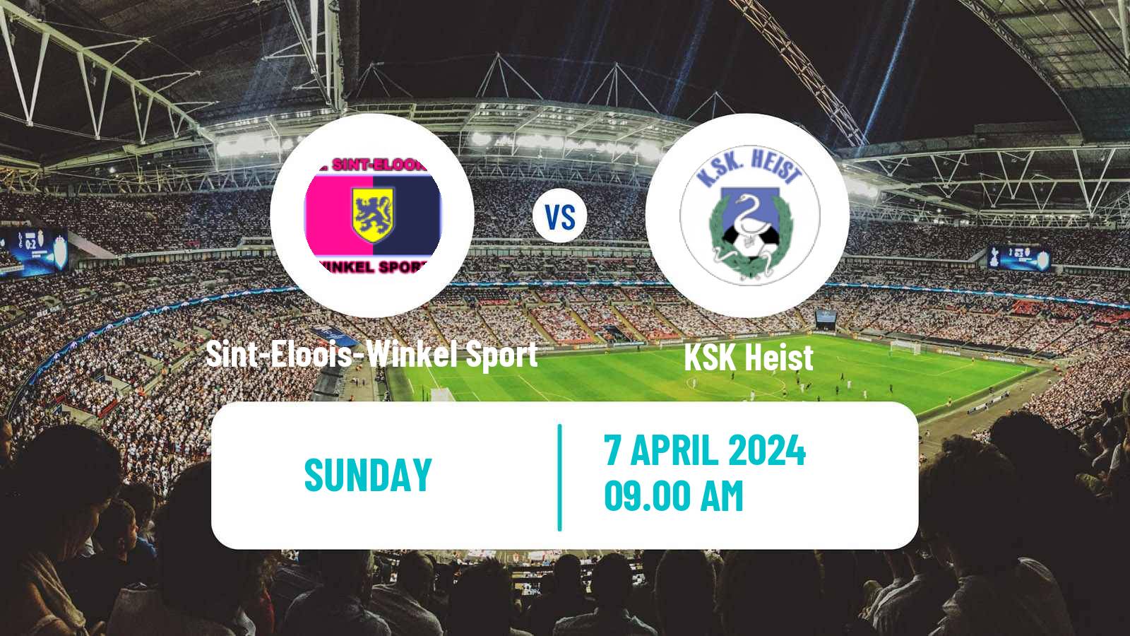 Soccer Belgian National Division 1 Sint-Eloois-Winkel Sport - Heist