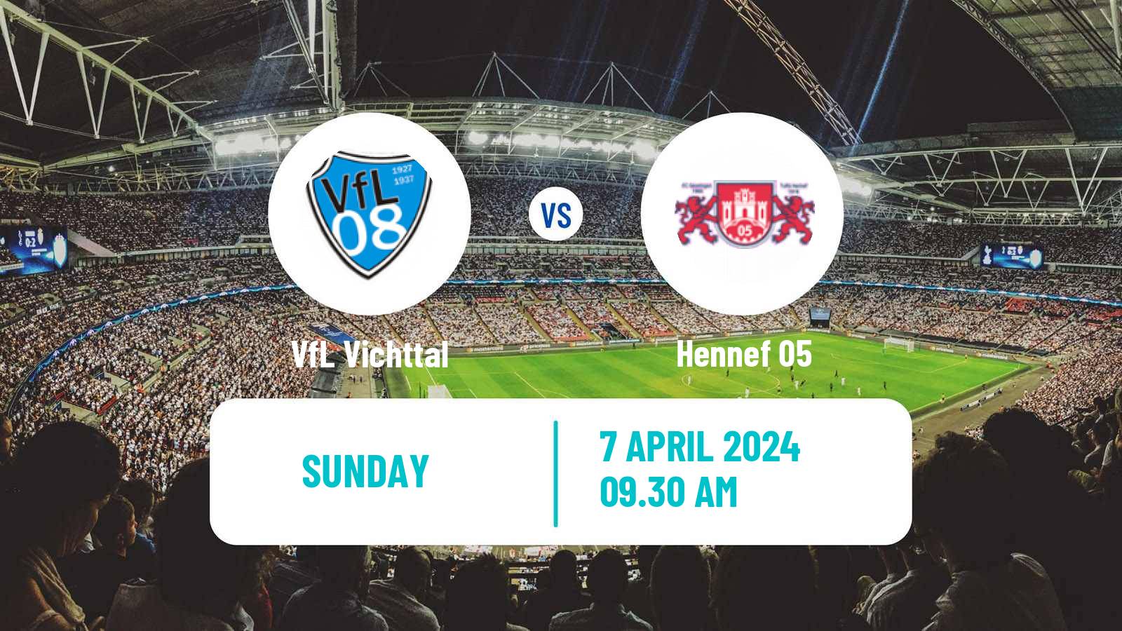 Soccer German Oberliga Mittelrhein Vichttal - Hennef 05