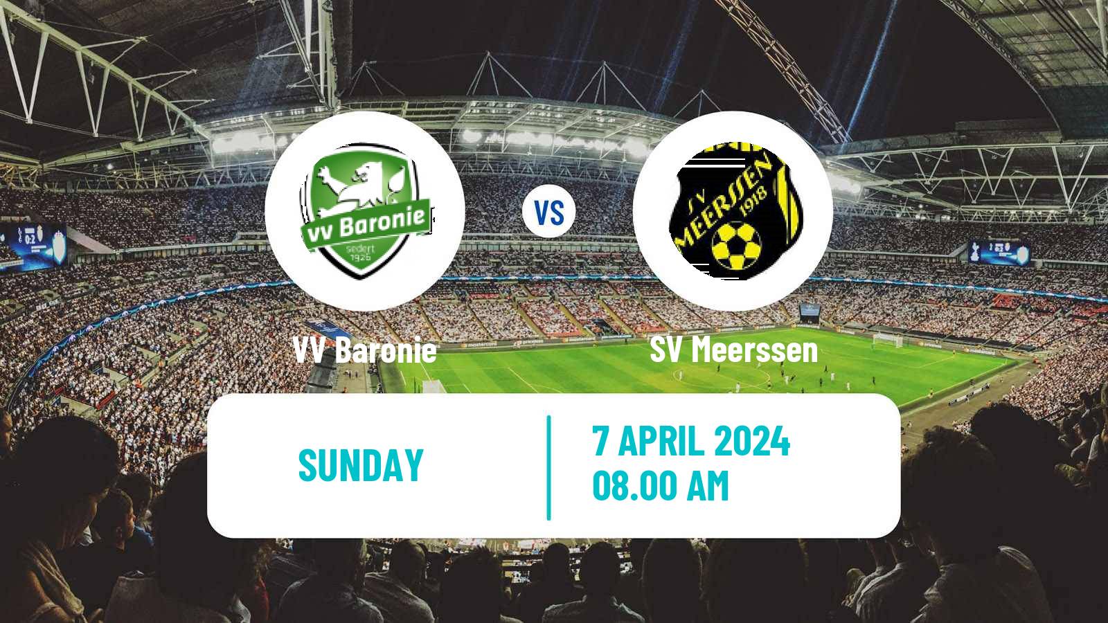 Soccer Dutch Derde Divisie Baronie - Meerssen