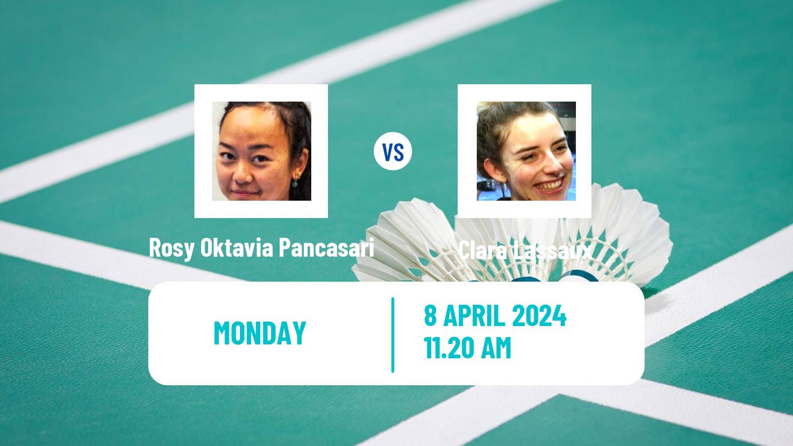 Badminton BWF European Championship Women Rosy Oktavia Pancasari - Clara Lassaux