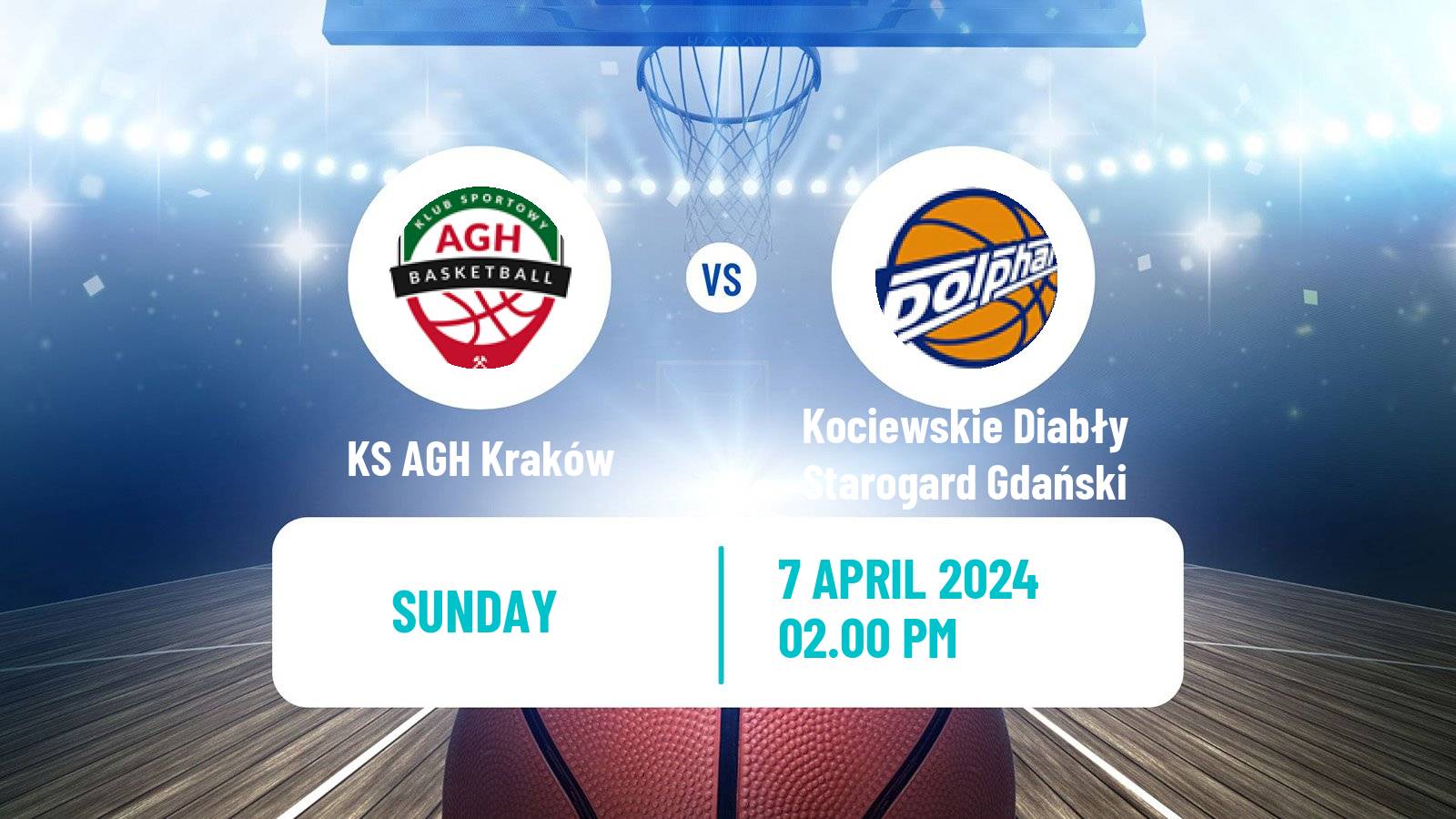 Basketball Polish 1 Liga Basketball KS AGH Kraków - Kociewskie Diabły Starogard Gdański