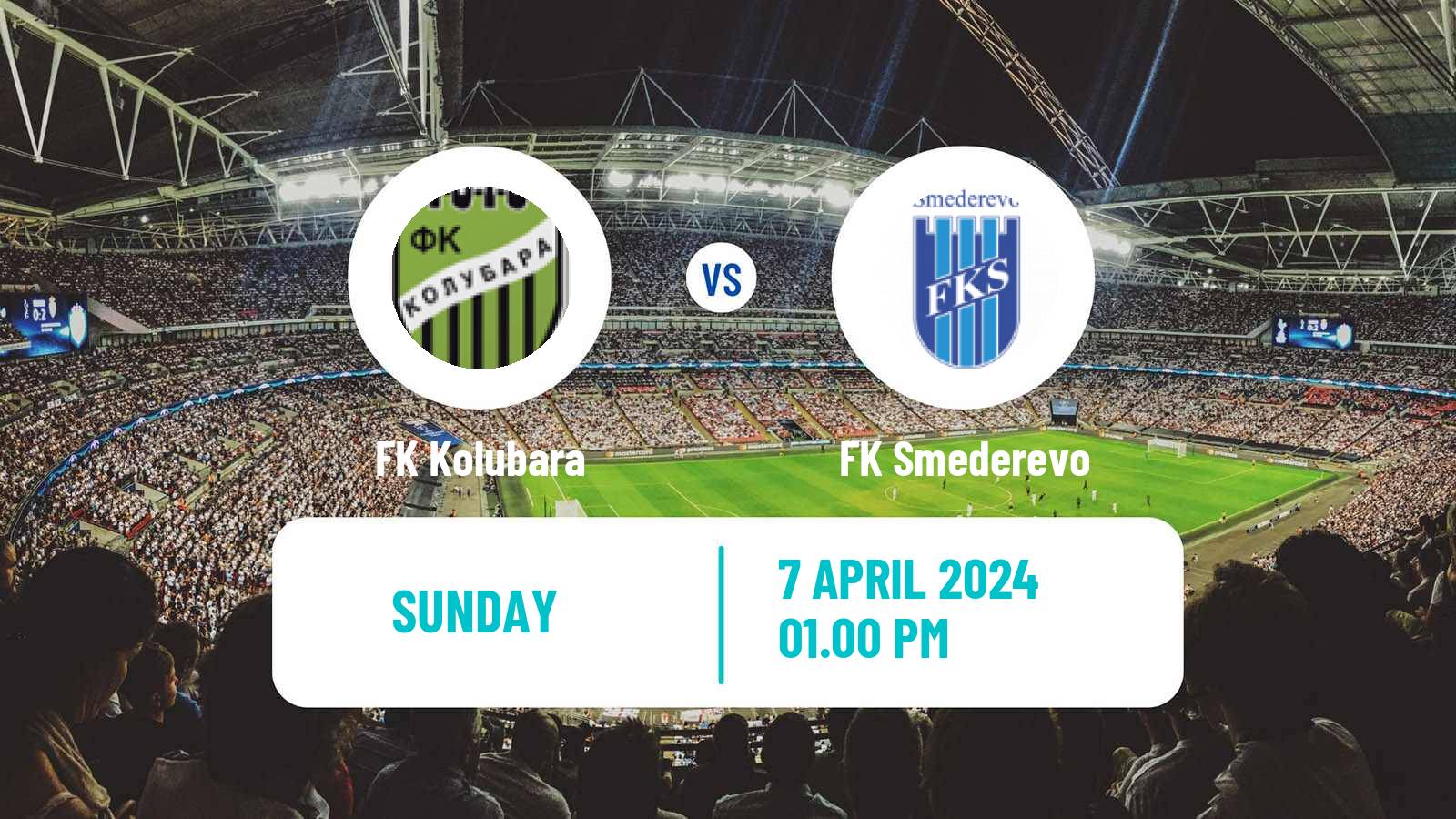 Soccer Serbian Prva Liga Kolubara - Smederevo