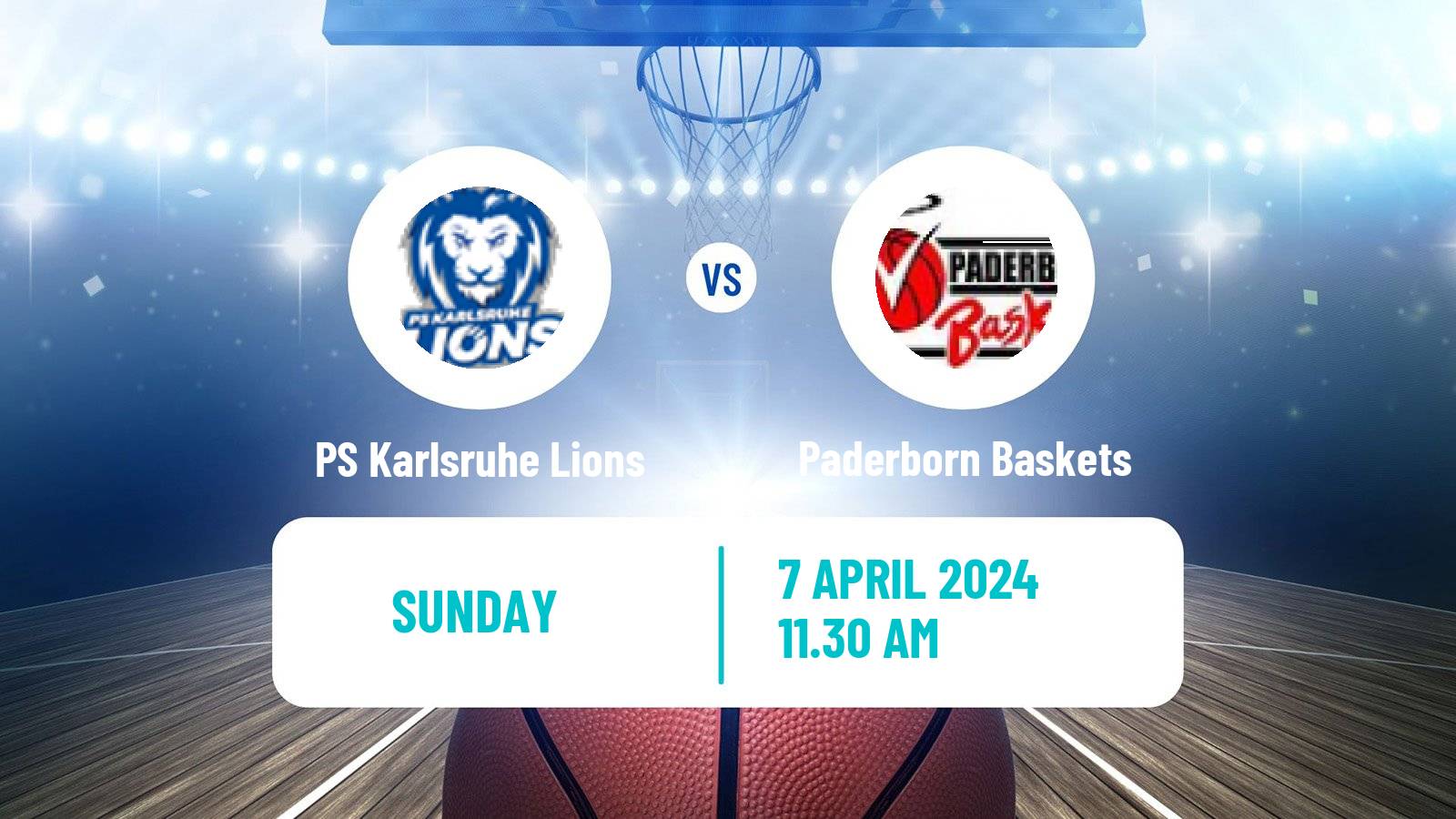 Basketball German Pro A Basketball PS Karlsruhe Lions - Paderborn Baskets