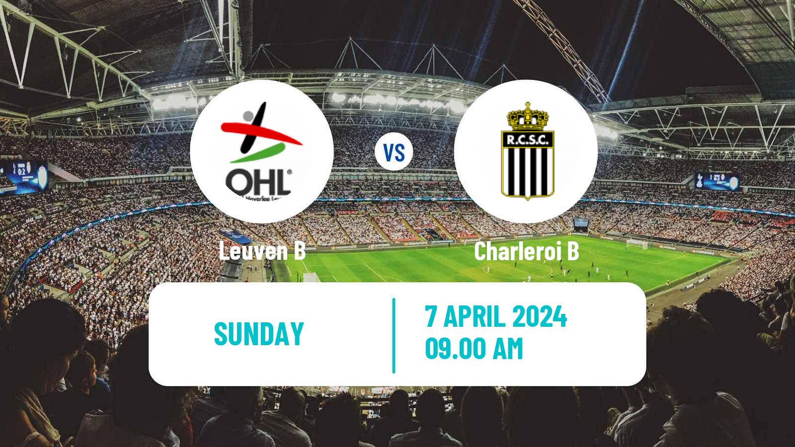 Soccer Belgian National Division 1 Leuven B - Charleroi B