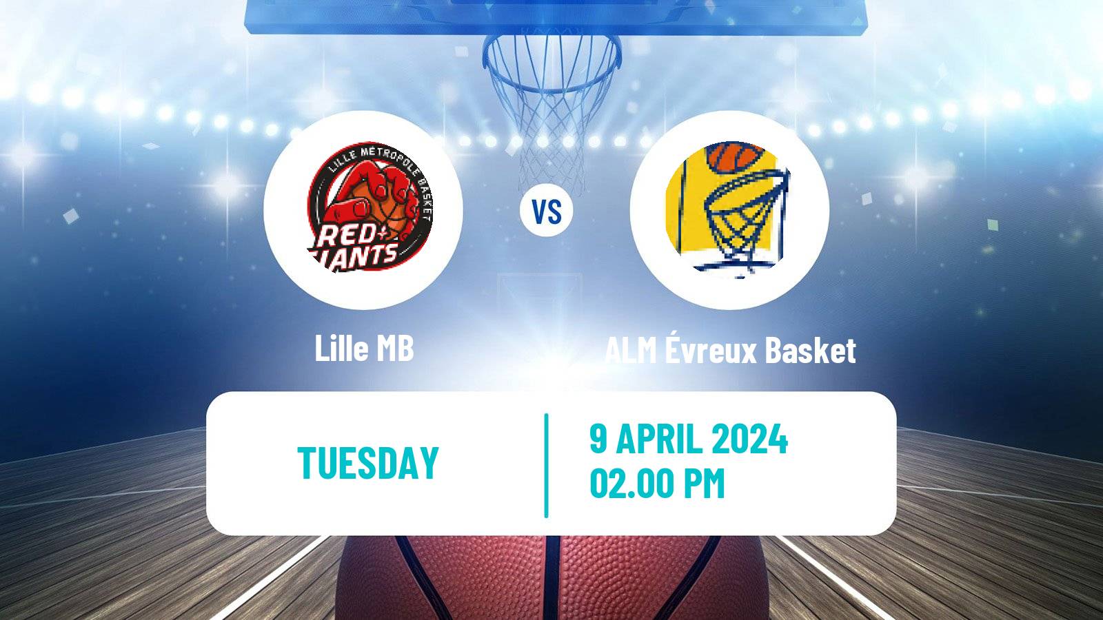 Basketball French LNB Pro B Lille MB - ALM Évreux Basket
