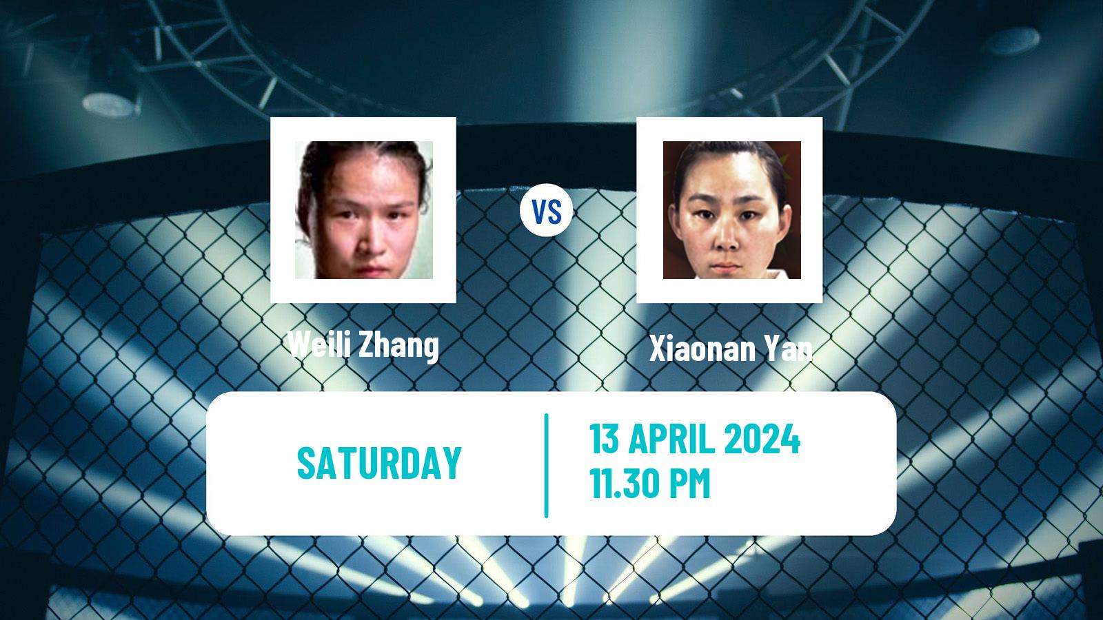 MMA Strawweight UFC Women Weili Zhang - Xiaonan Yan