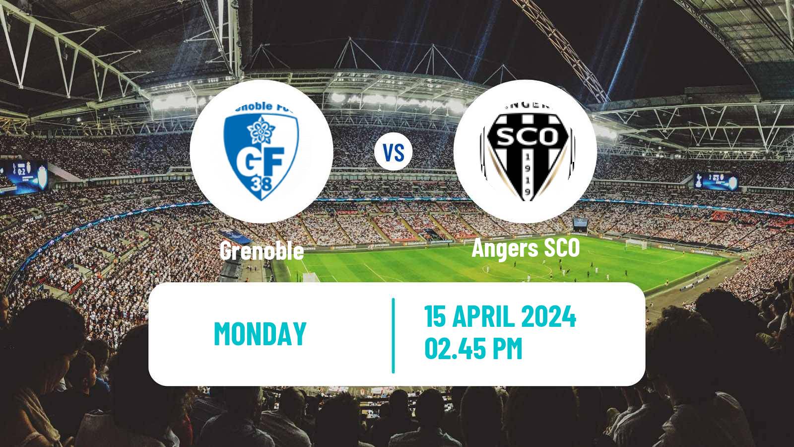 Soccer French Ligue 2 Grenoble - Angers