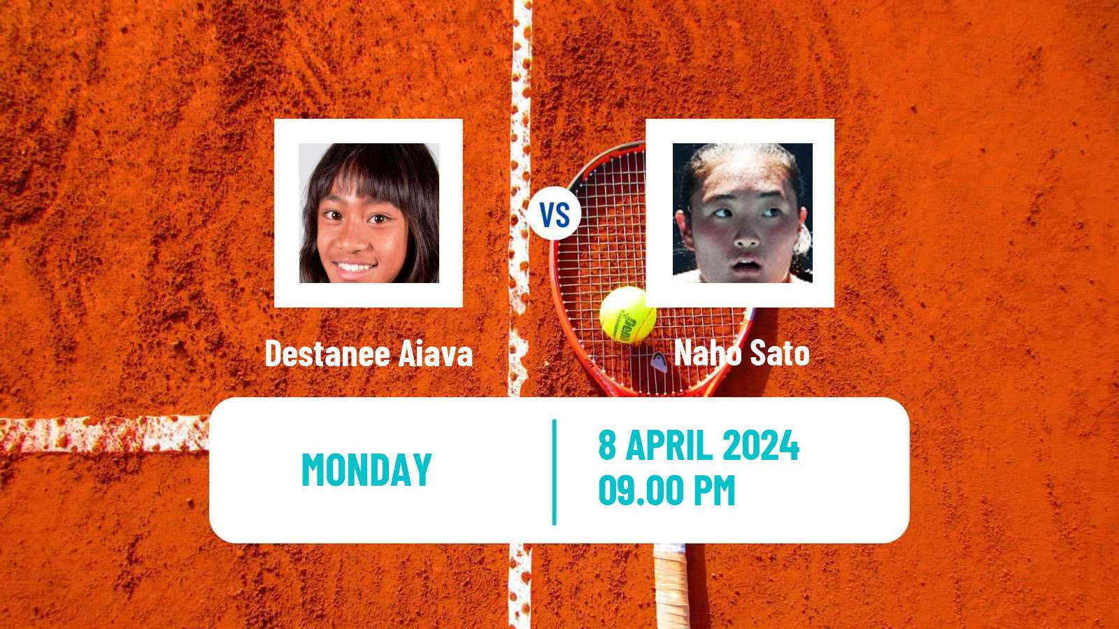 Tennis ITF W35 Osaka Women 2024 Destanee Aiava - Naho Sato