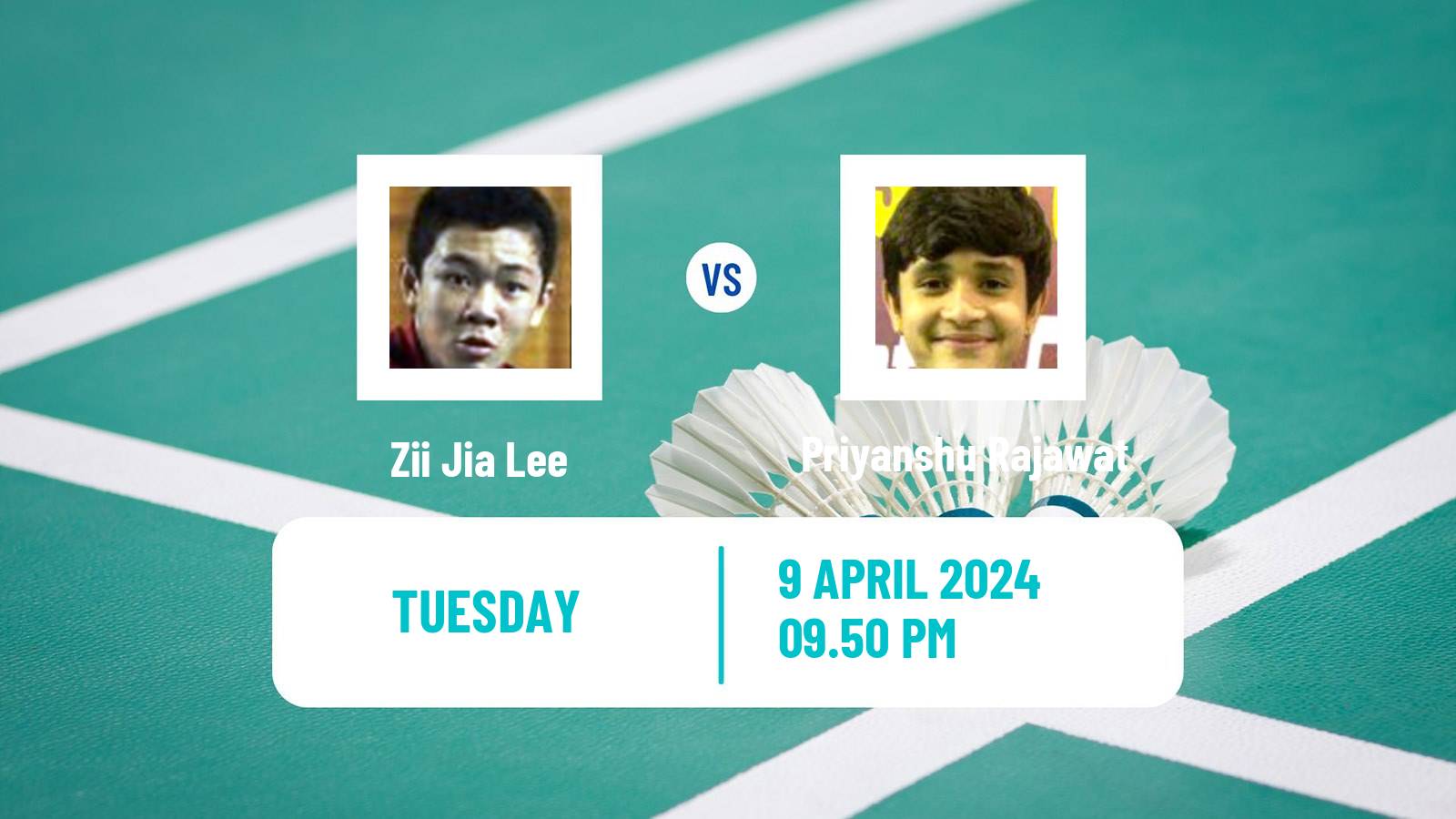 Badminton BWF Asia Championships Men Zii Jia Lee - Priyanshu Rajawat