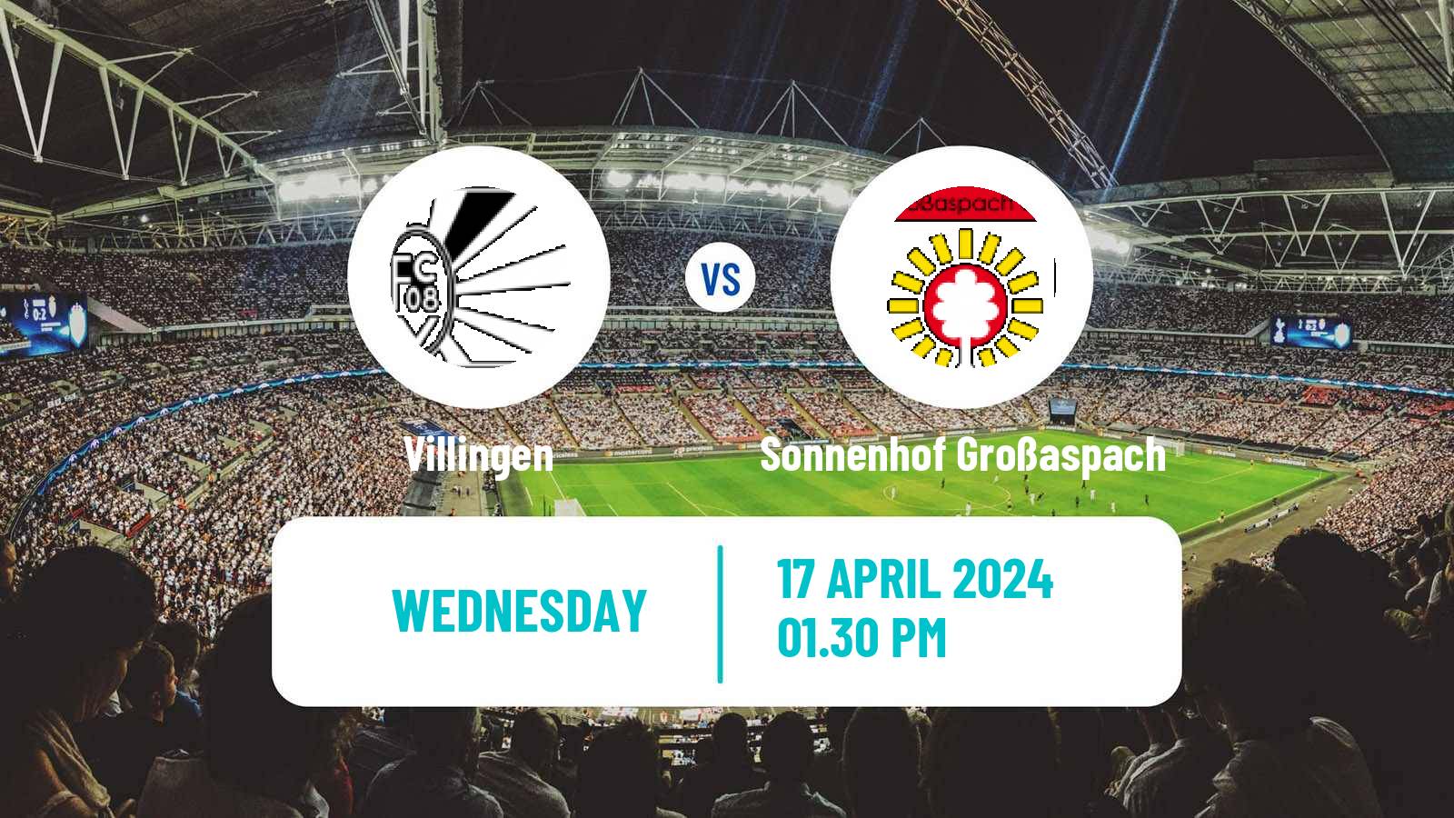 Soccer German Oberliga Baden-Württemberg Villingen - Sonnenhof Großaspach