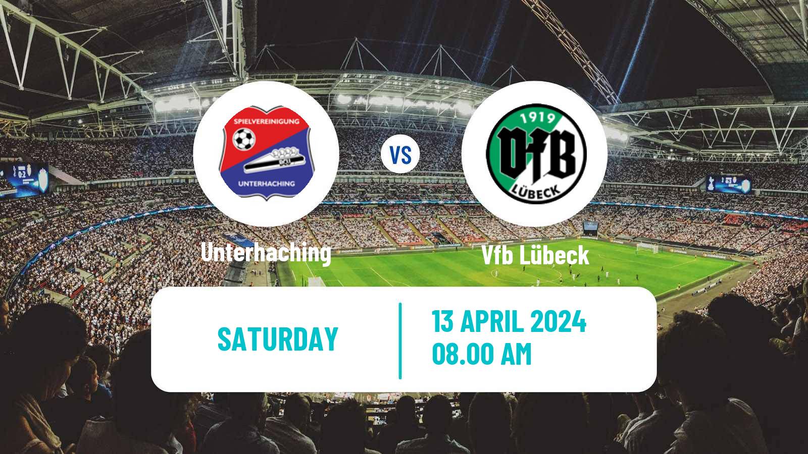 Soccer German 3 Bundesliga Unterhaching - Lübeck