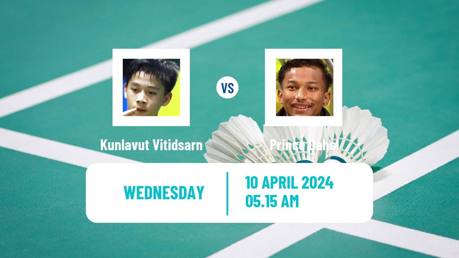 Badminton BWF Asia Championships Men Kunlavut Vitidsarn - Prince Dahal