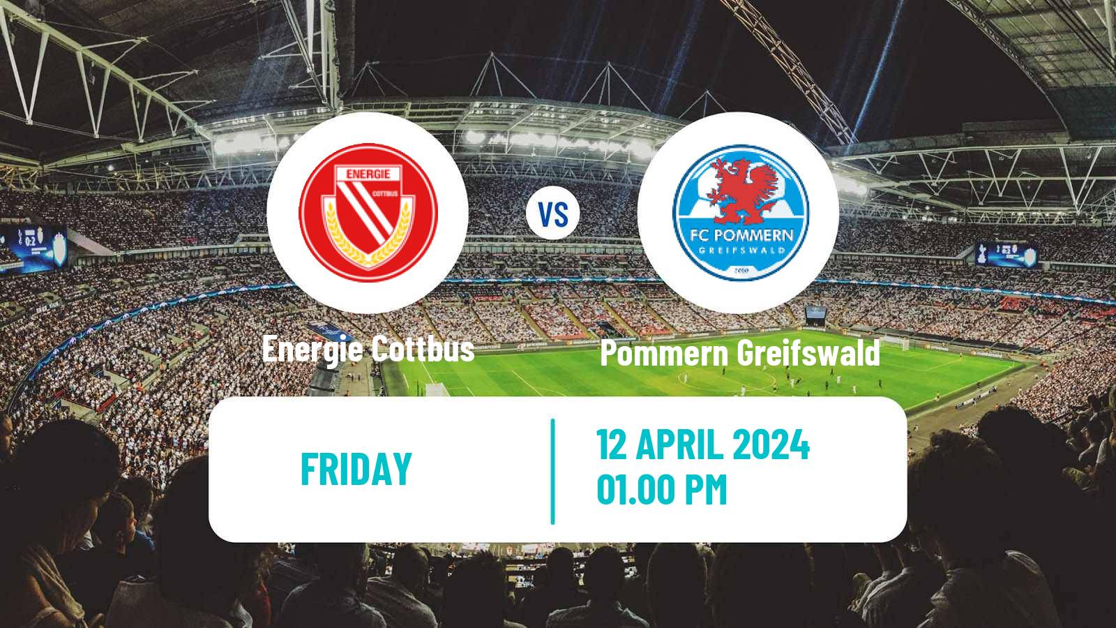 Soccer German Regionalliga Nordost Energie Cottbus - Greifswald