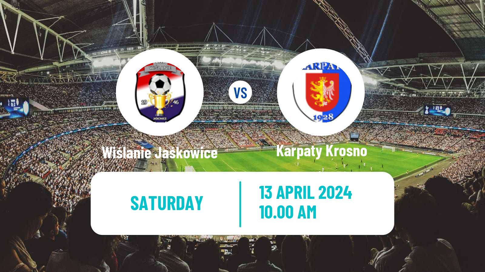 Football Polish Division 3 - Group IV Wiślanie Jaśkowice - Karpaty Krosno