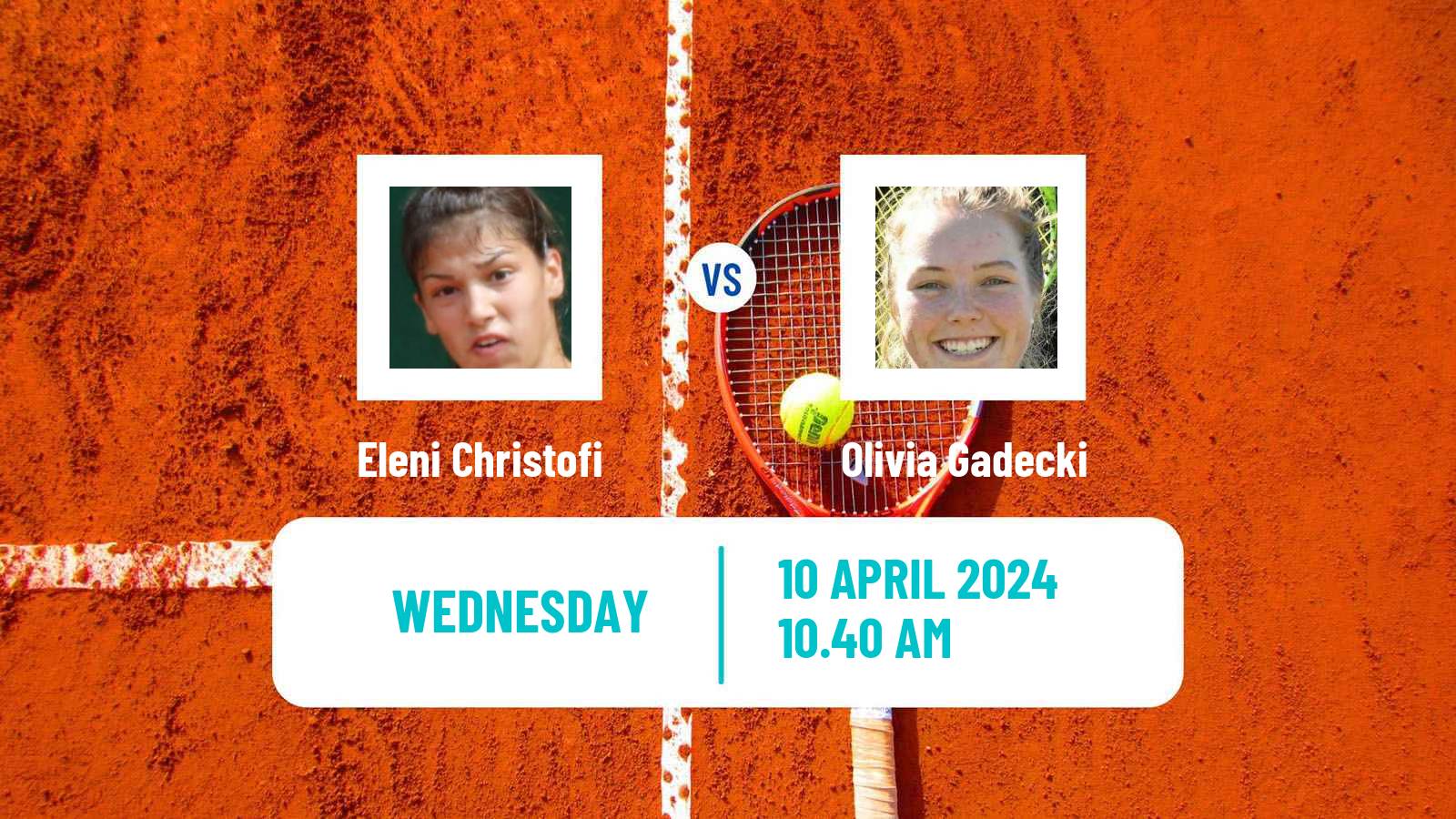 Tennis ITF W100 Zaragoza Women Eleni Christofi - Olivia Gadecki