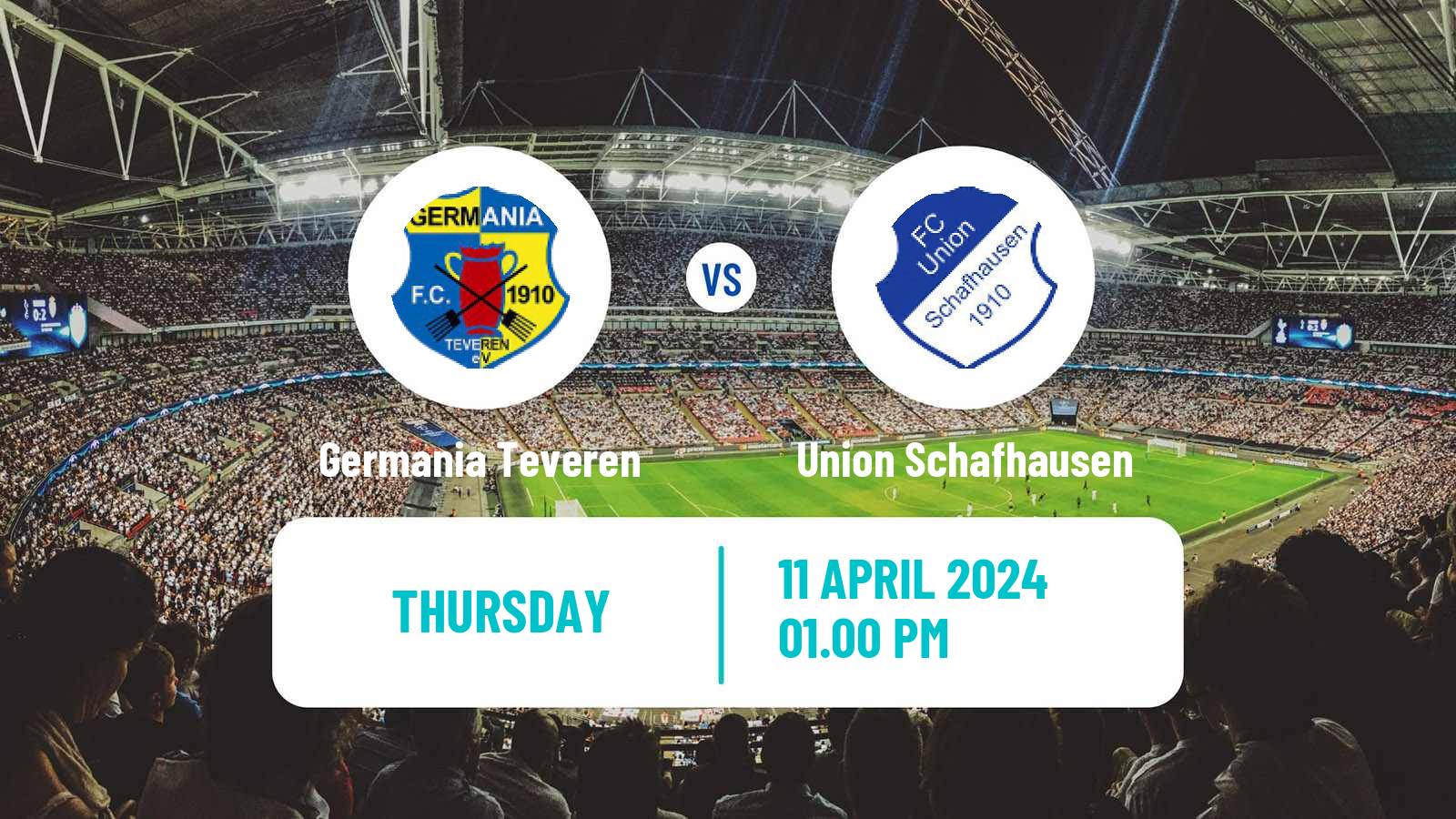 Soccer German Oberliga Mittelrhein Germania Teveren - Union Schafhausen